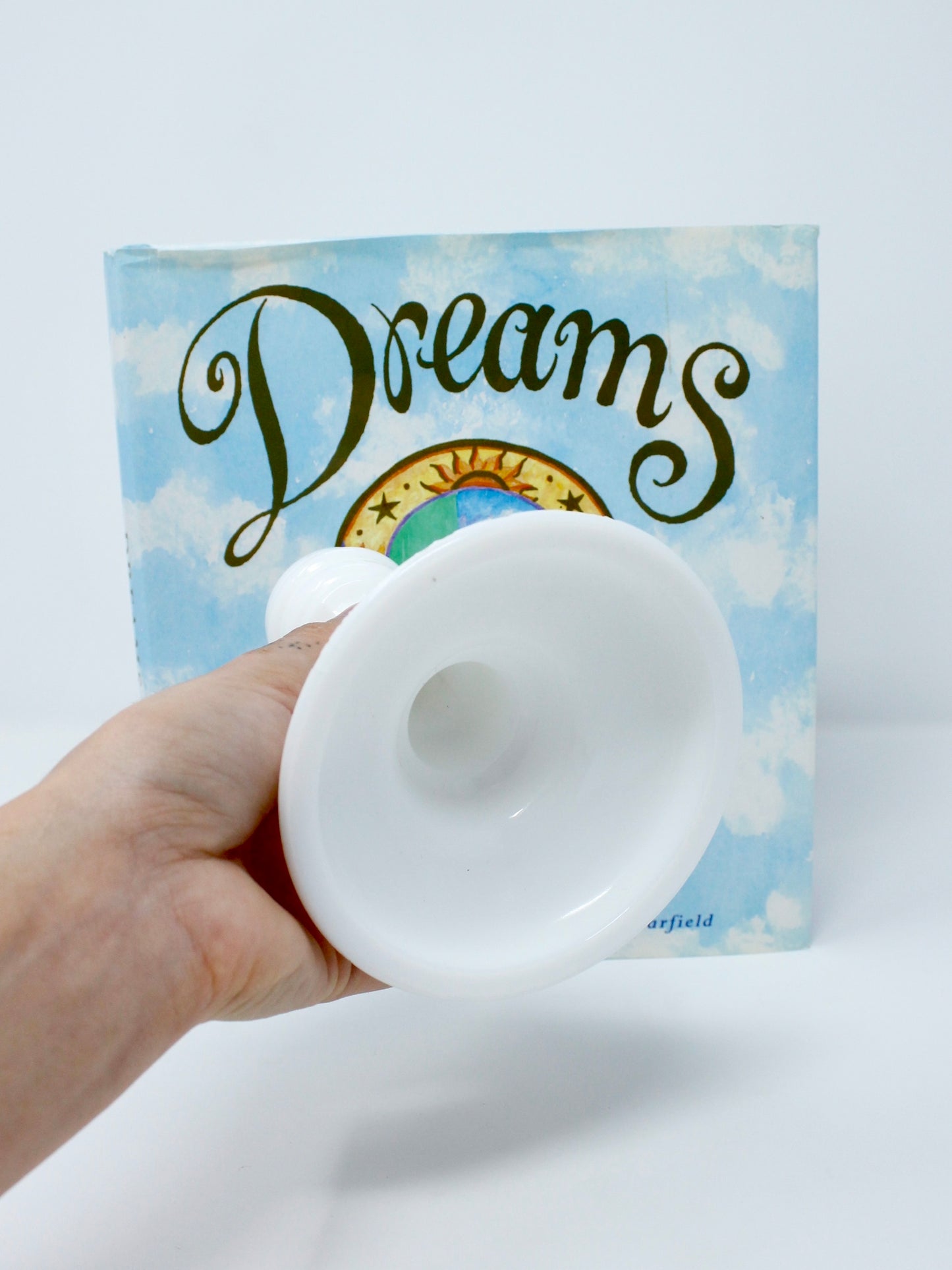1970s Milk Glass Candle Holders