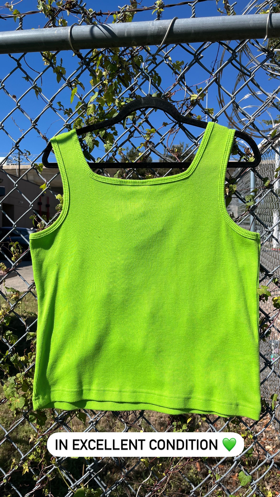 90s/y2k brat green tank for claire