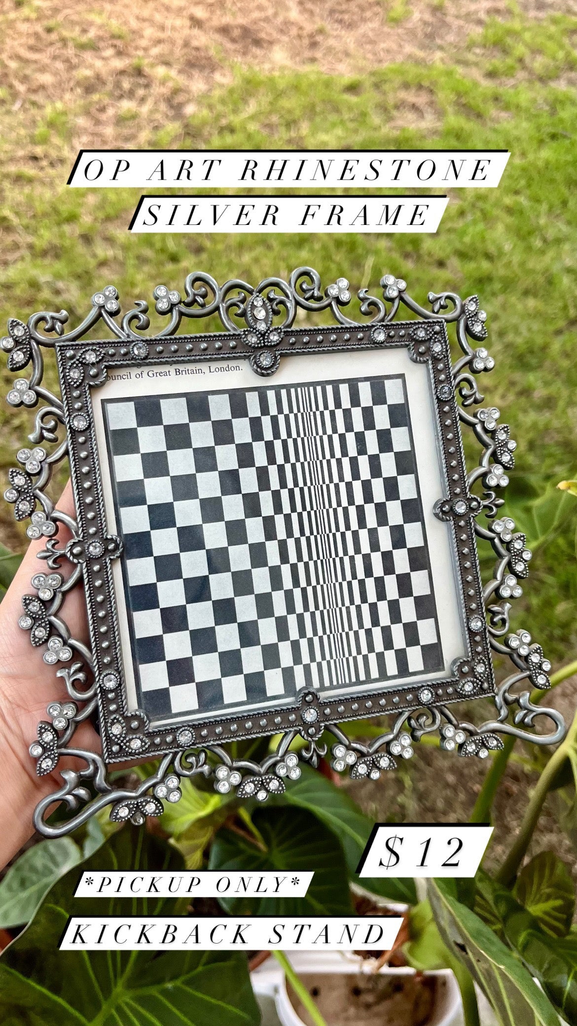 90s trippy butterfly skirt + op art frame for kaitlyn