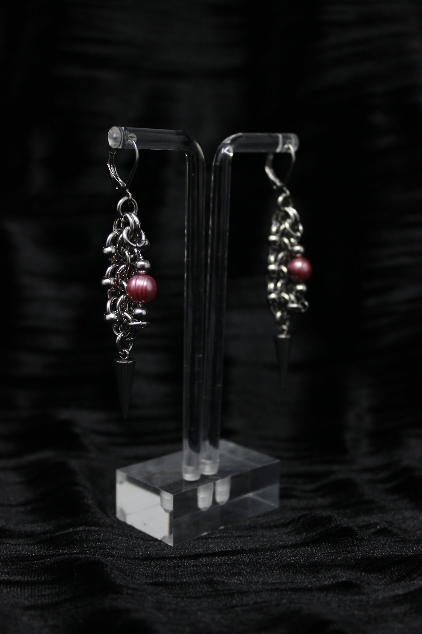 OOAK Captive Pearl Earrings