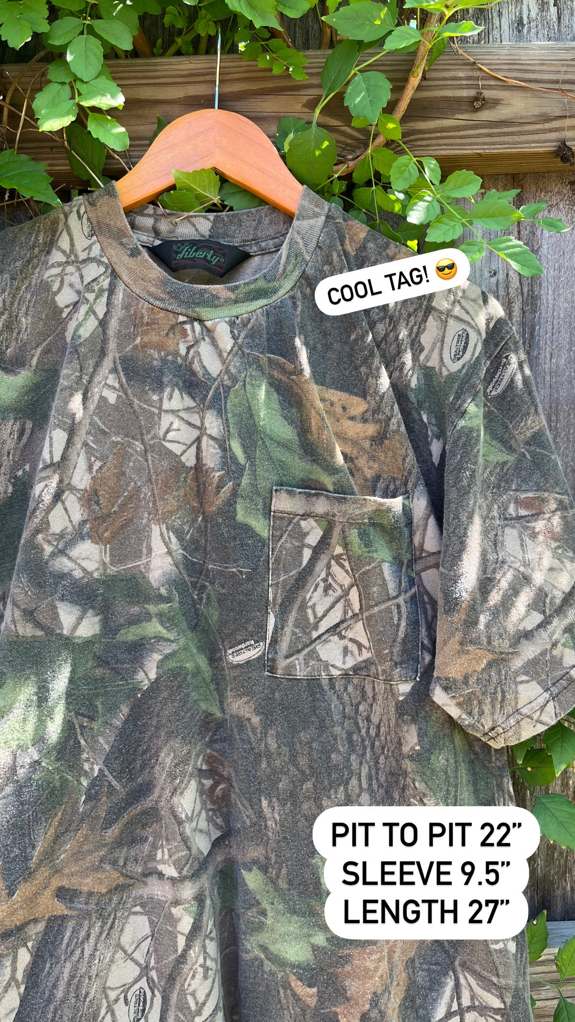 80s/90s realtree camo pocket tee for hannah