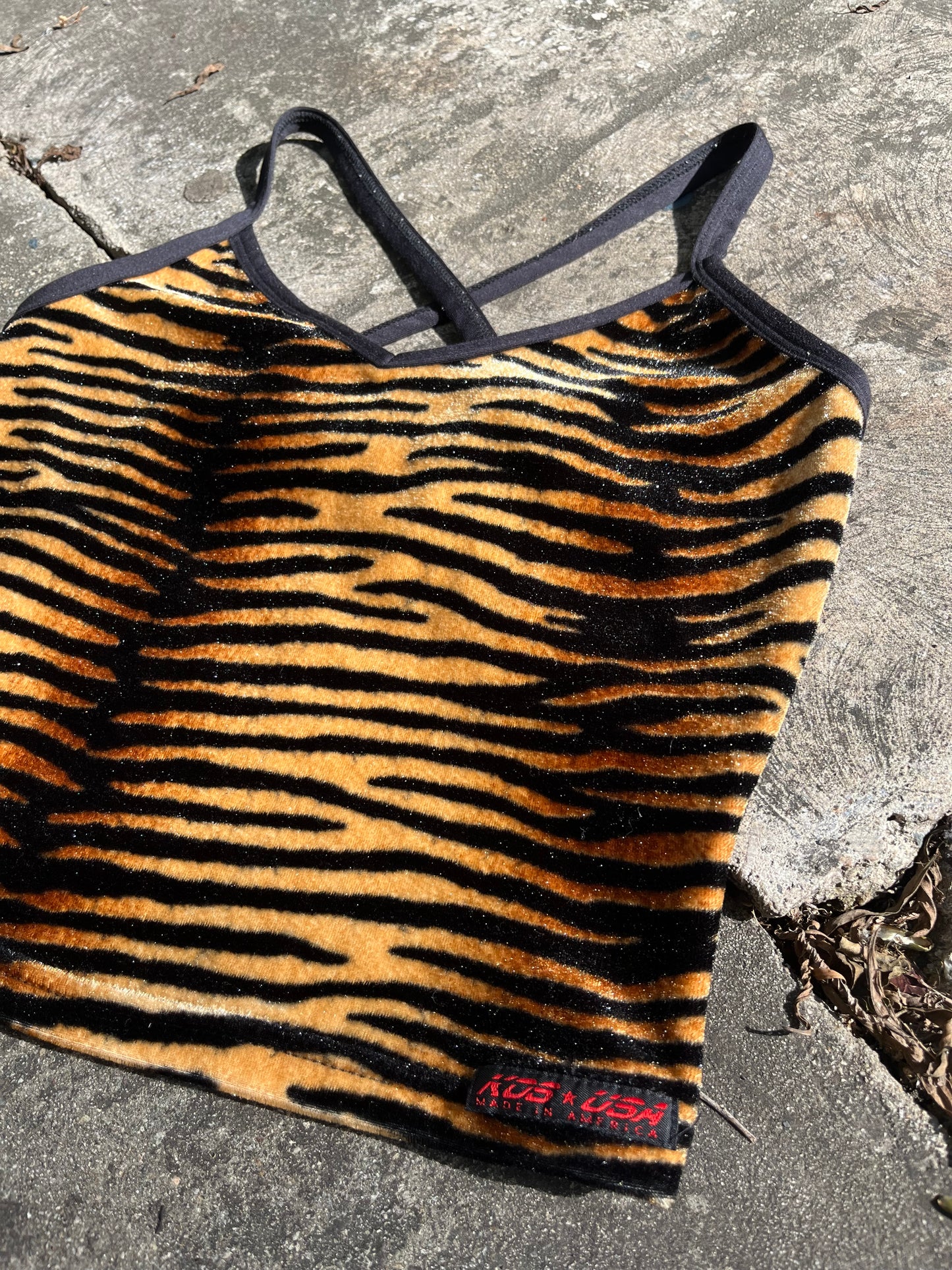 90s velour tiger tank for claire