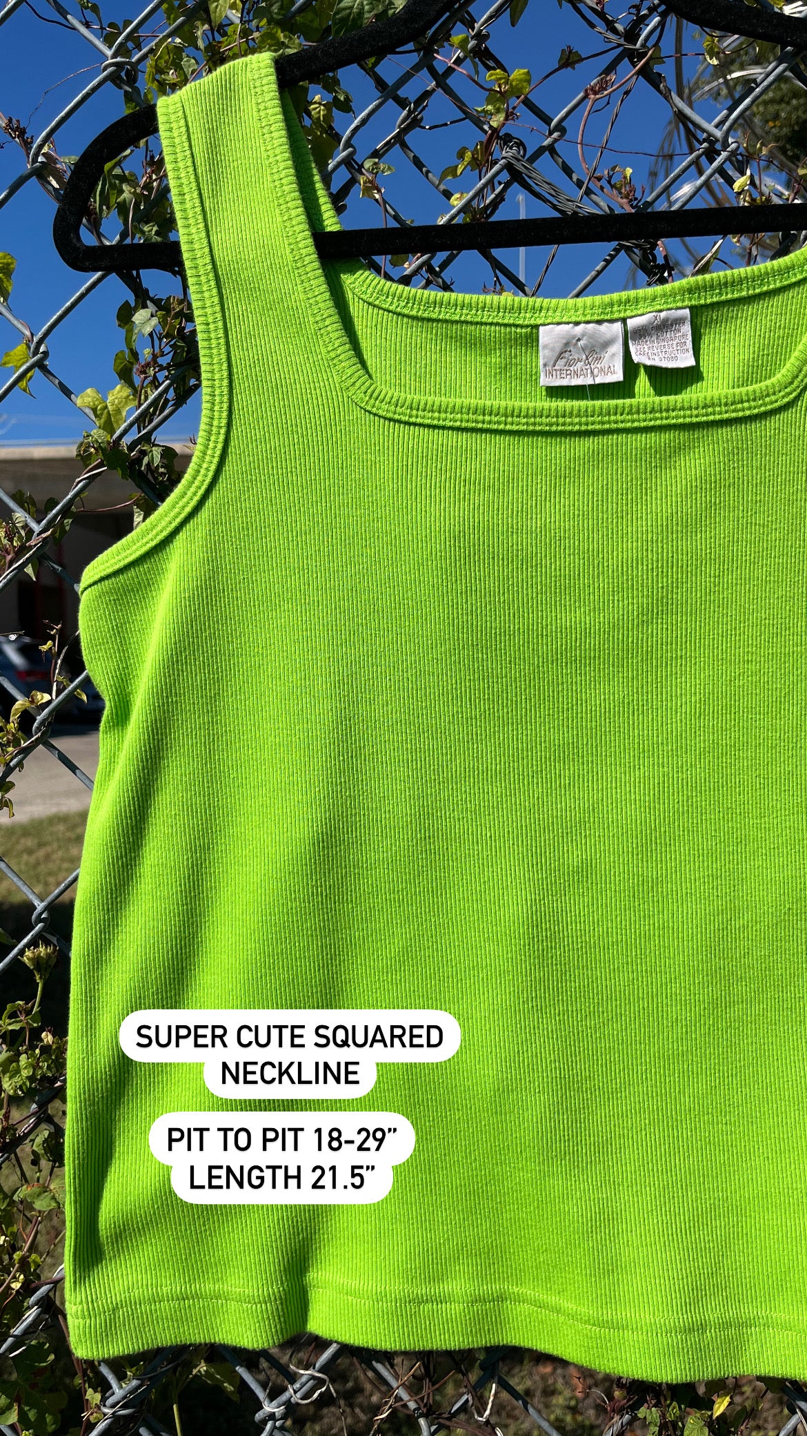 90s/y2k brat green tank for claire