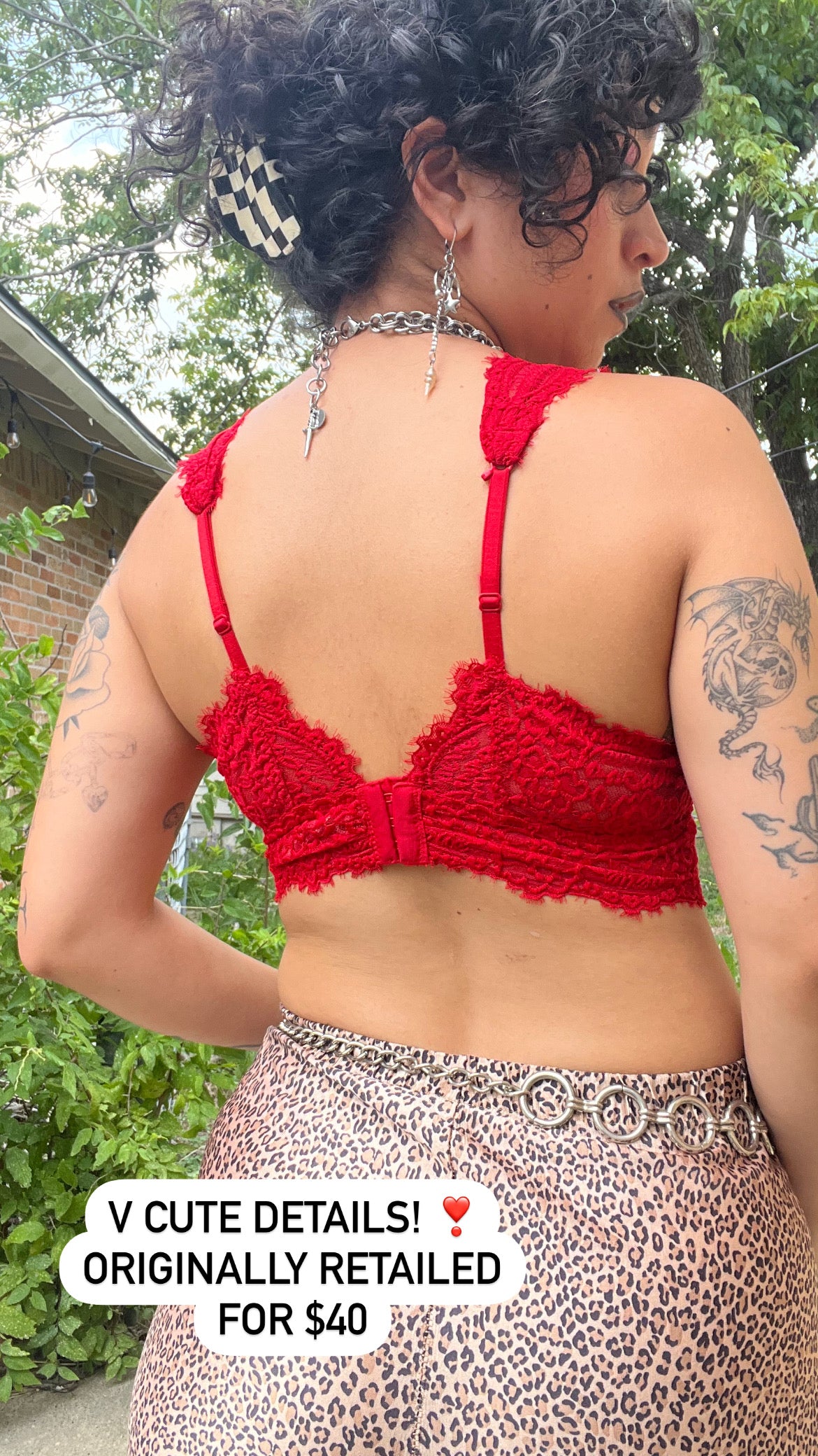 modern frederick’s black bra + aerie red lace bra for darrian