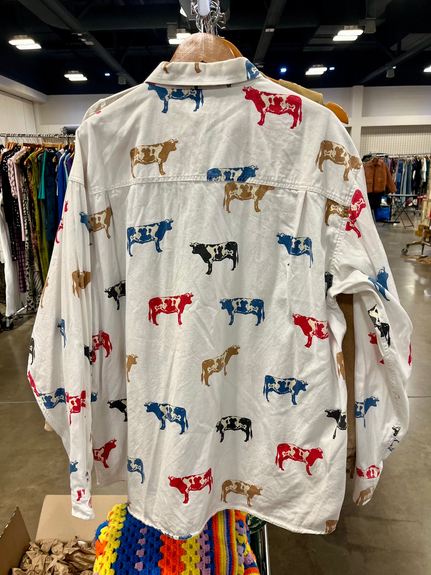 90s barn fly cow button up for cheyenne