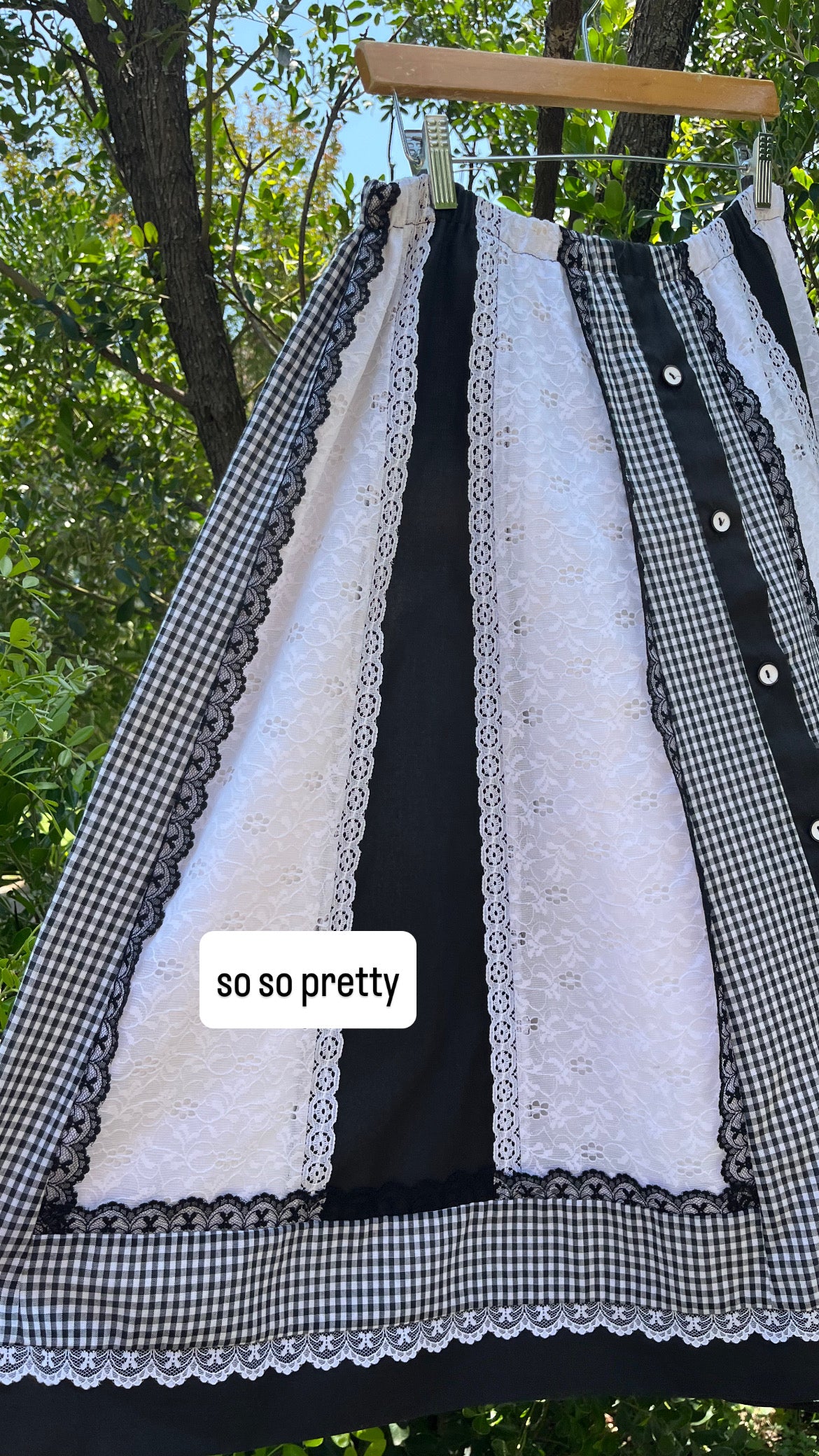 90s gothic picnic skirt for kat