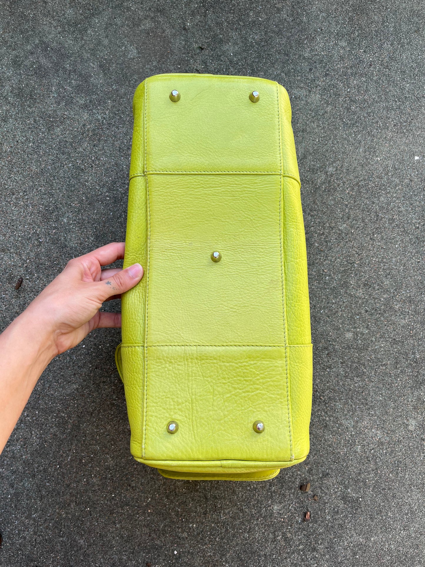 y2k brat green leather bag for kyndall