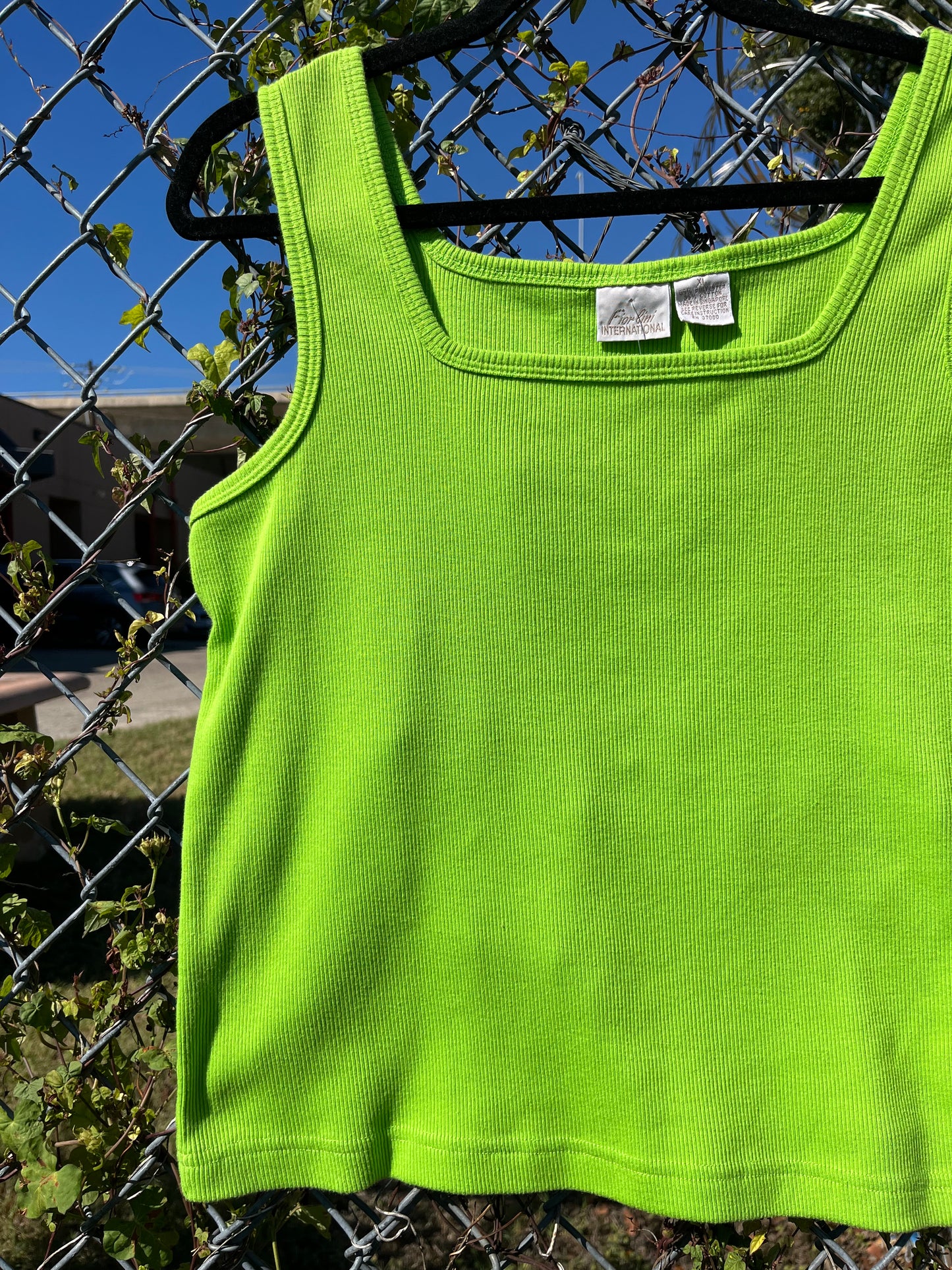90s/y2k brat green tank for claire