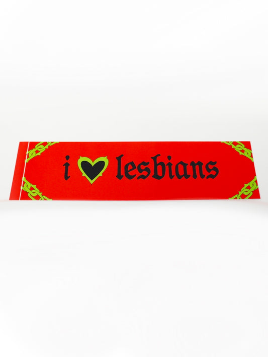 I <3 Lesbians Bumper Sticker