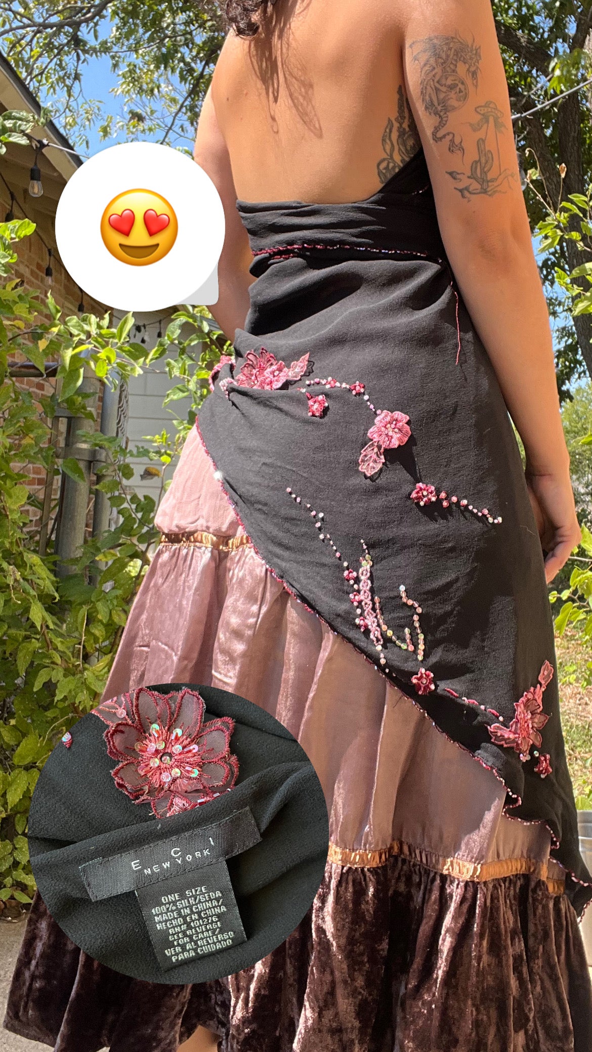 90s silk checkered button up + y2k silk shawl for ashley