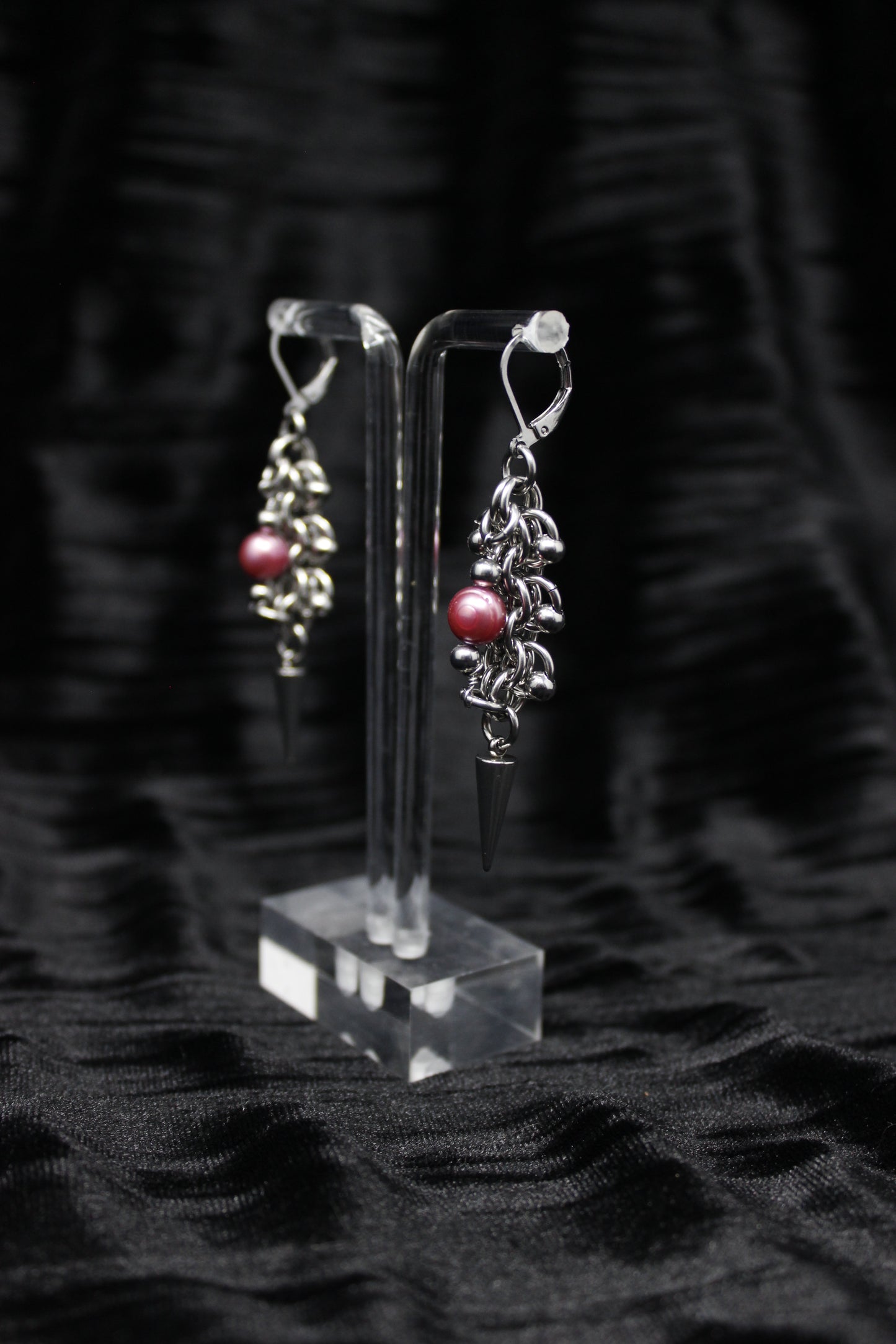 OOAK Captive Pearl Earrings