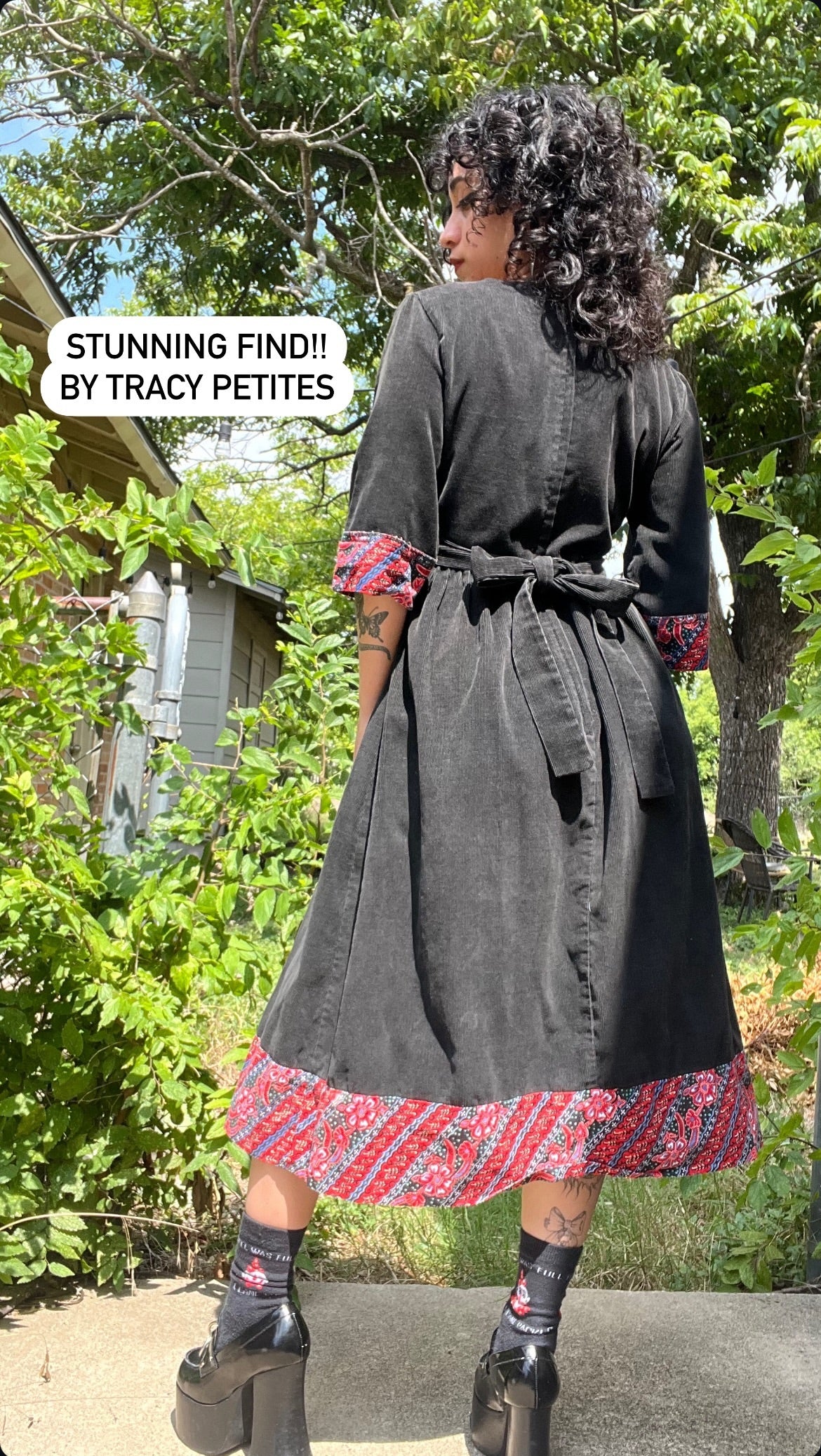 70s folk dress with corset detail for sunday