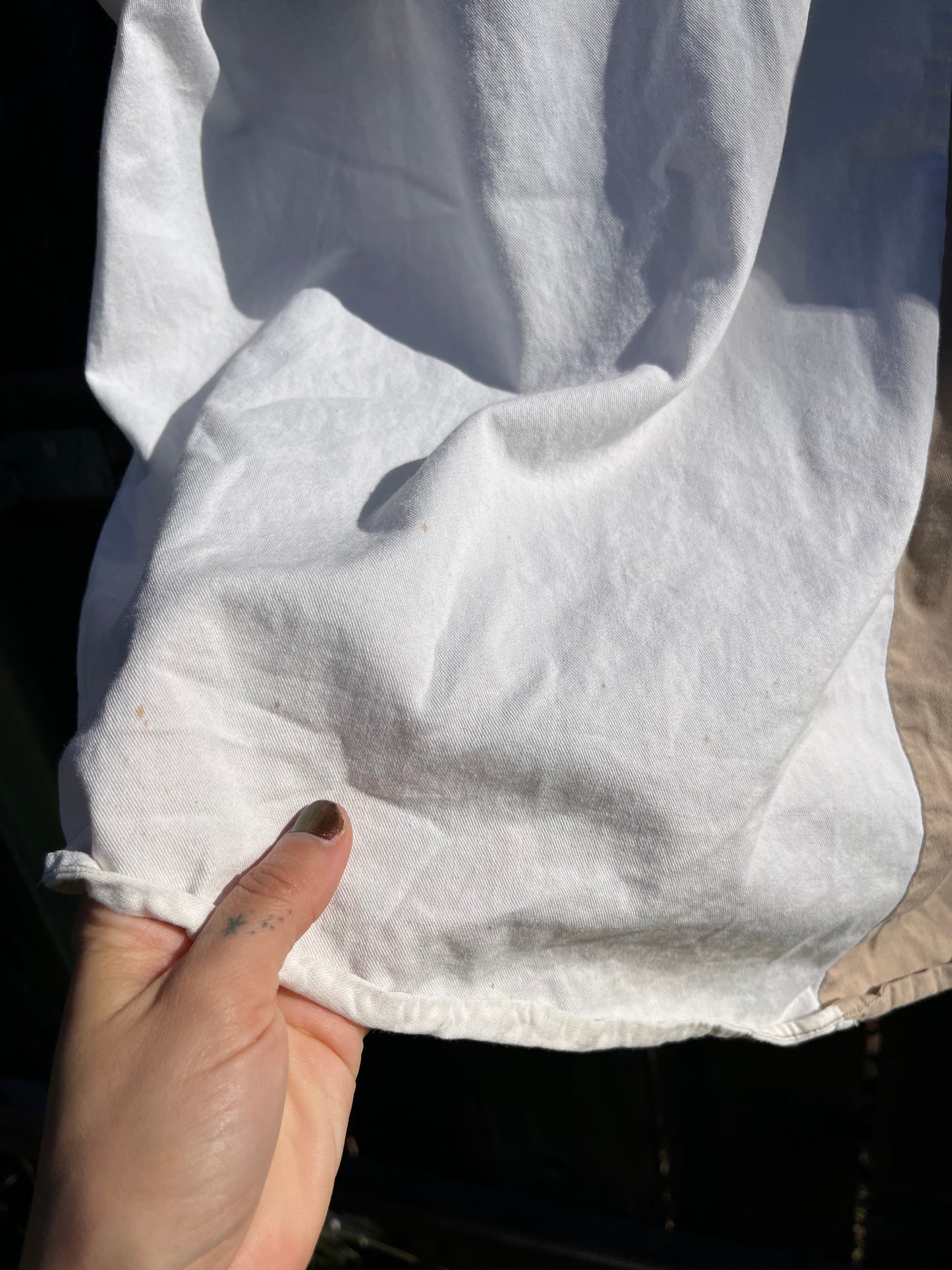 90s oatmeal colorblock button up for angelica