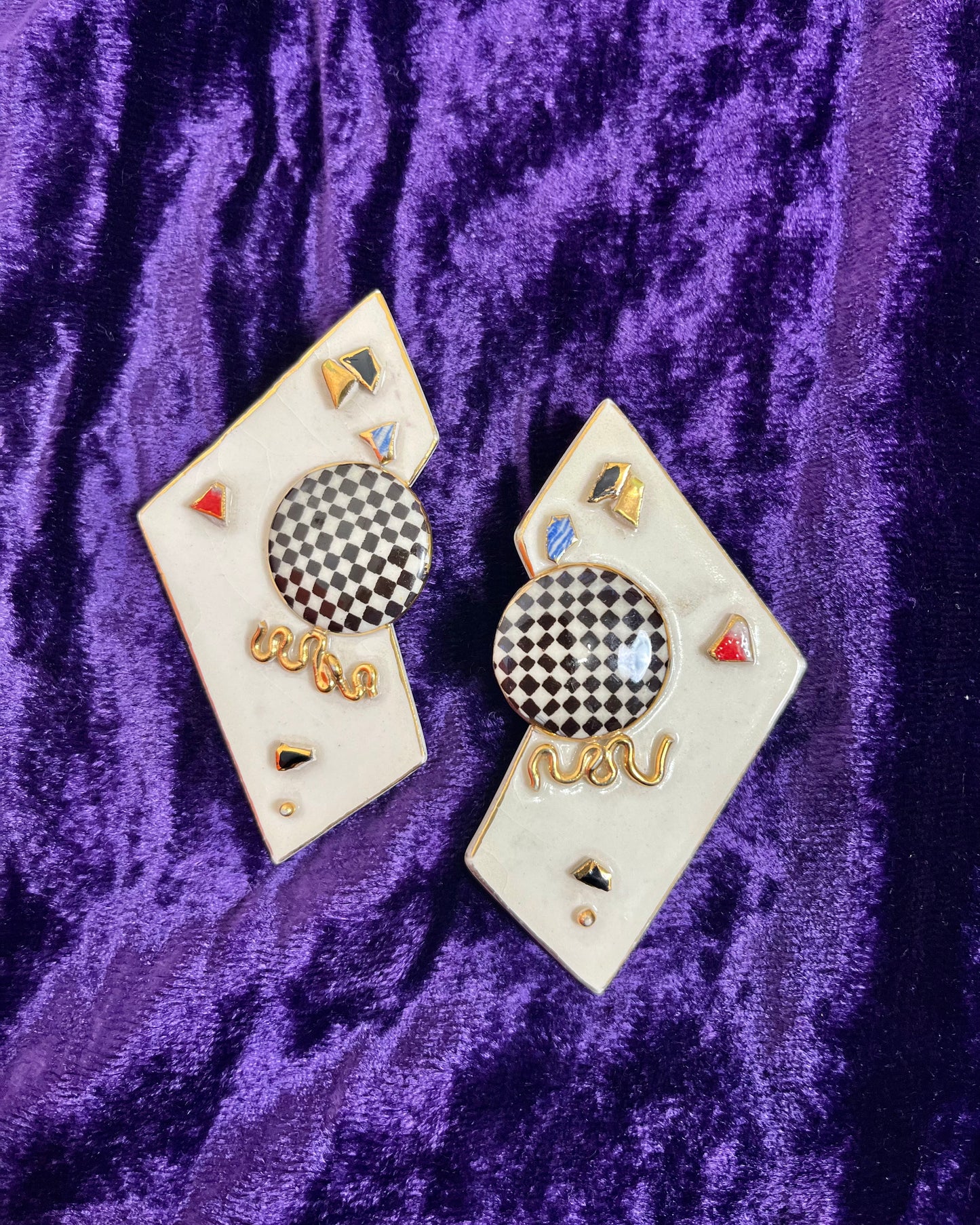 80s abstract clip ons for maddy