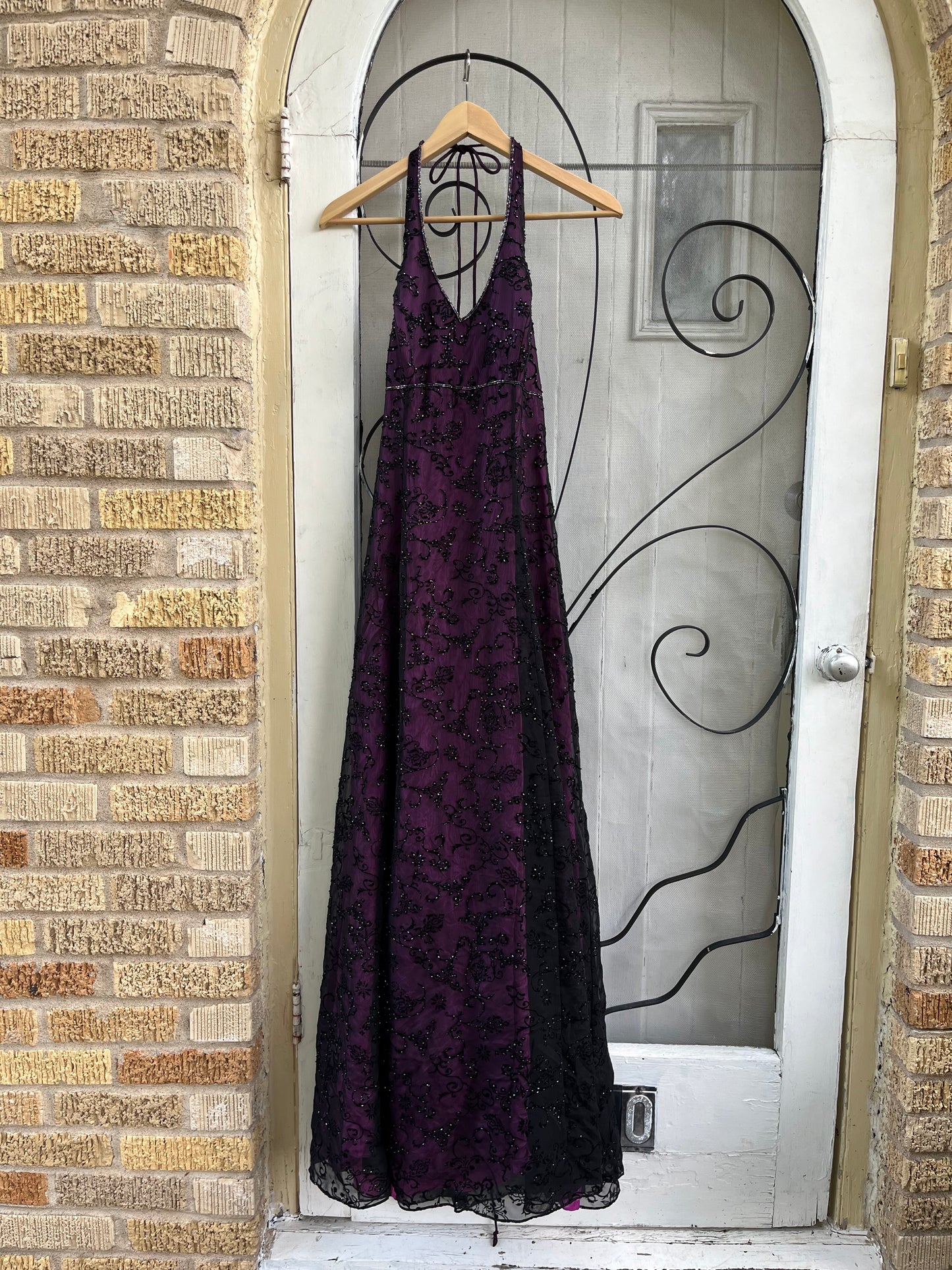 90s goth beaded gown for lisha