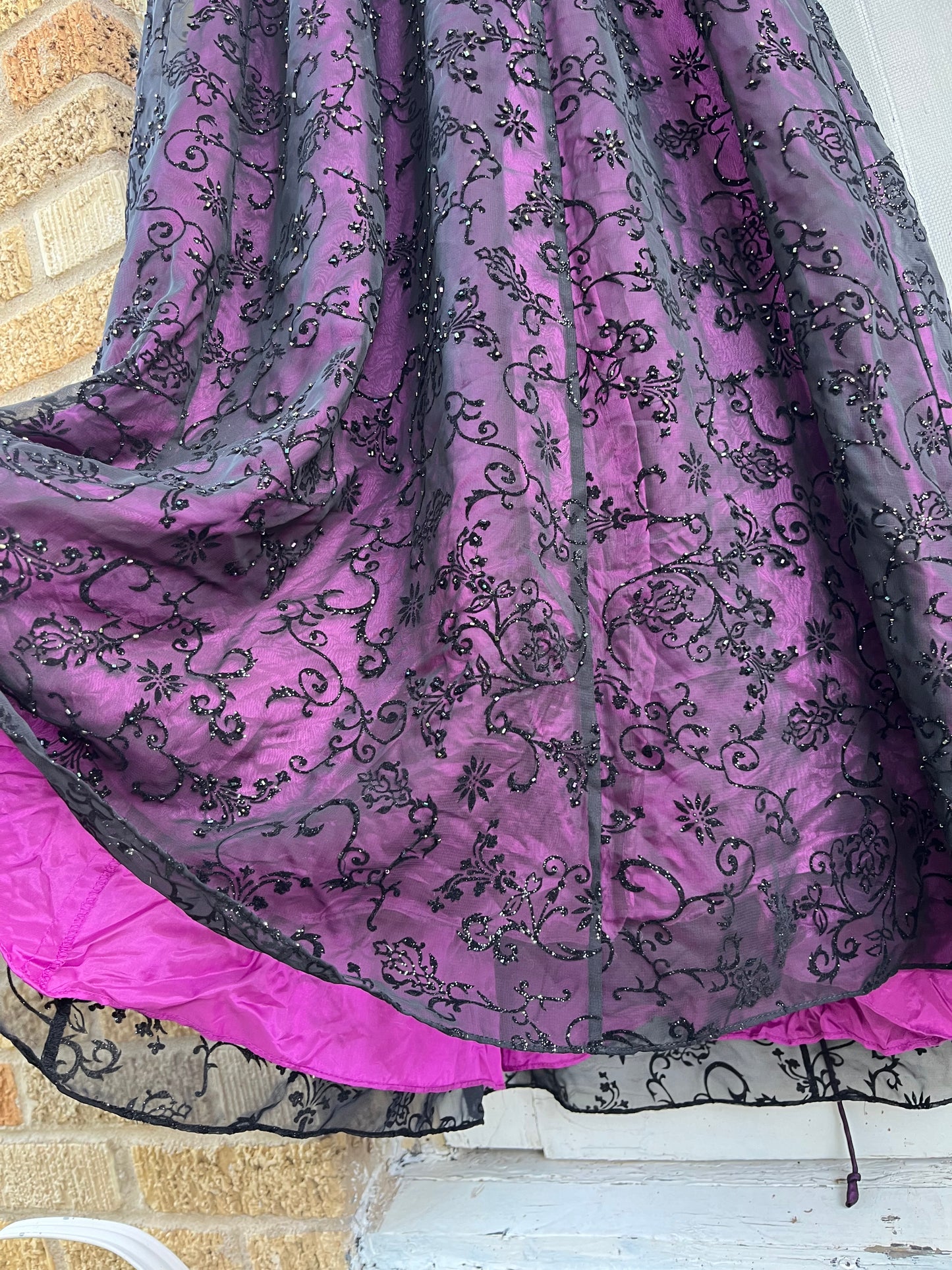 90s goth beaded gown for lisha