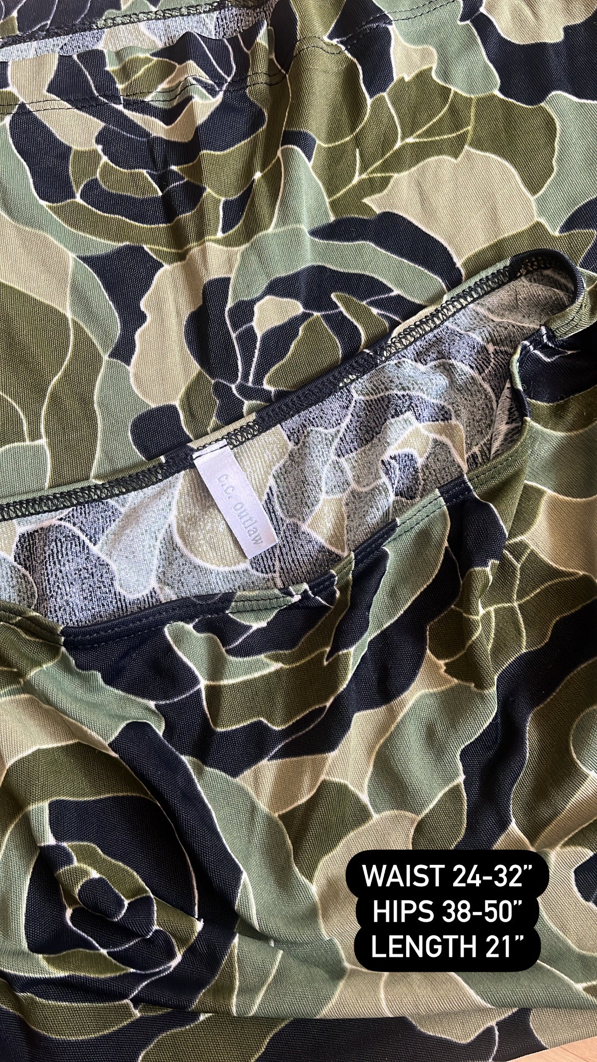 y2k camo rose skirt for skyler