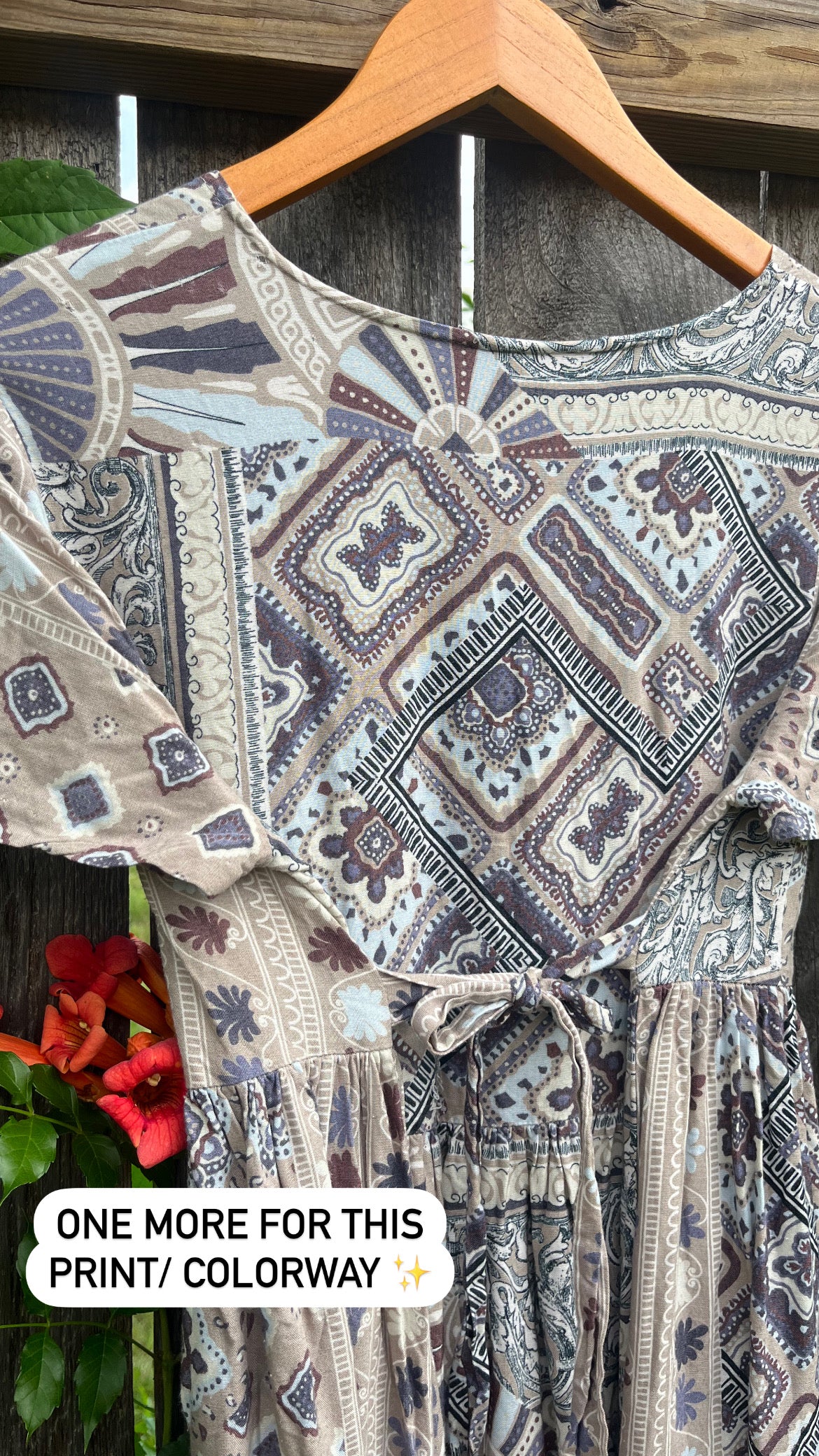 90s print rayon maxi dress for hannah