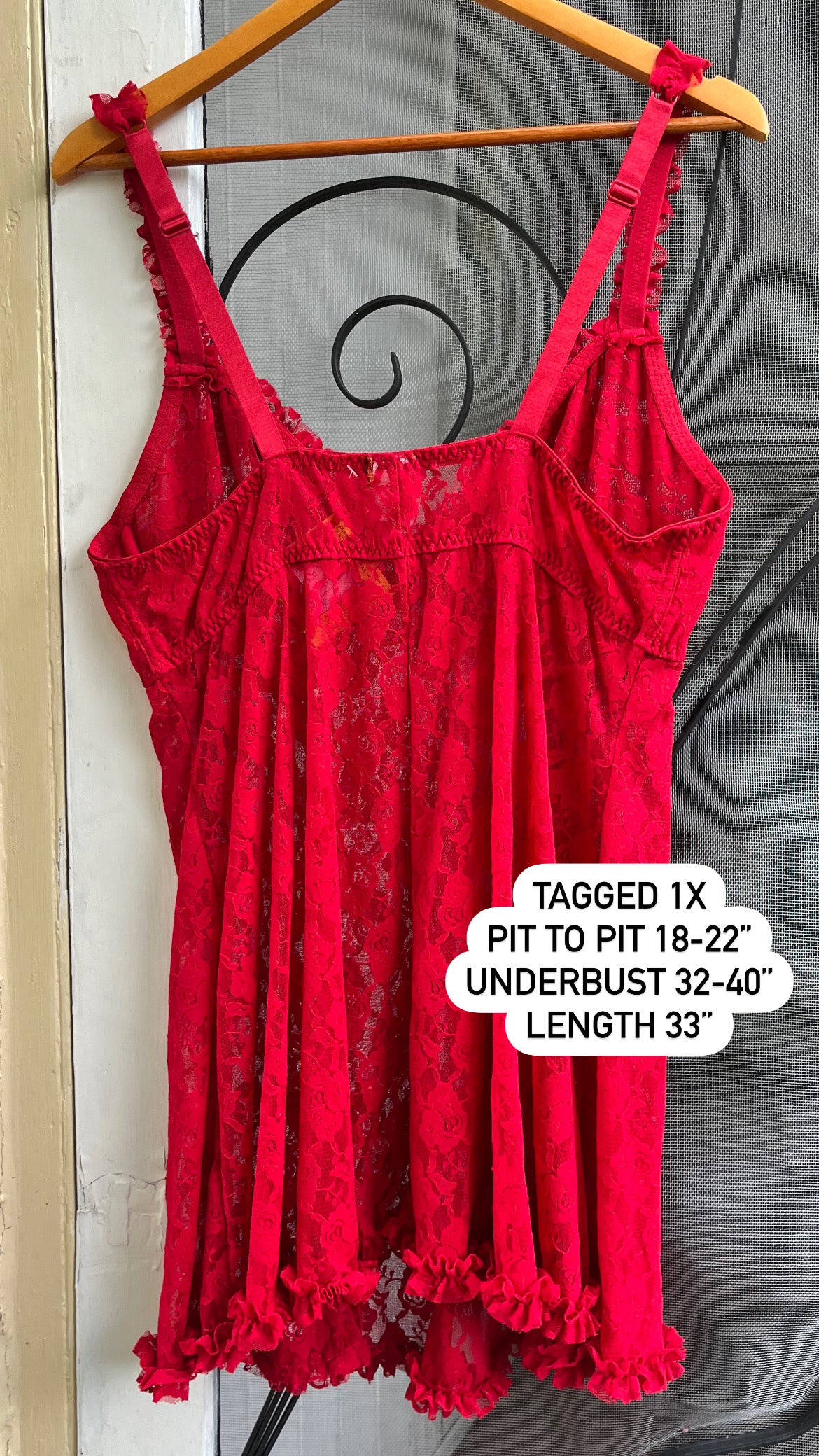 y2k red lace babydoll + 90s/y2k flame joker button up