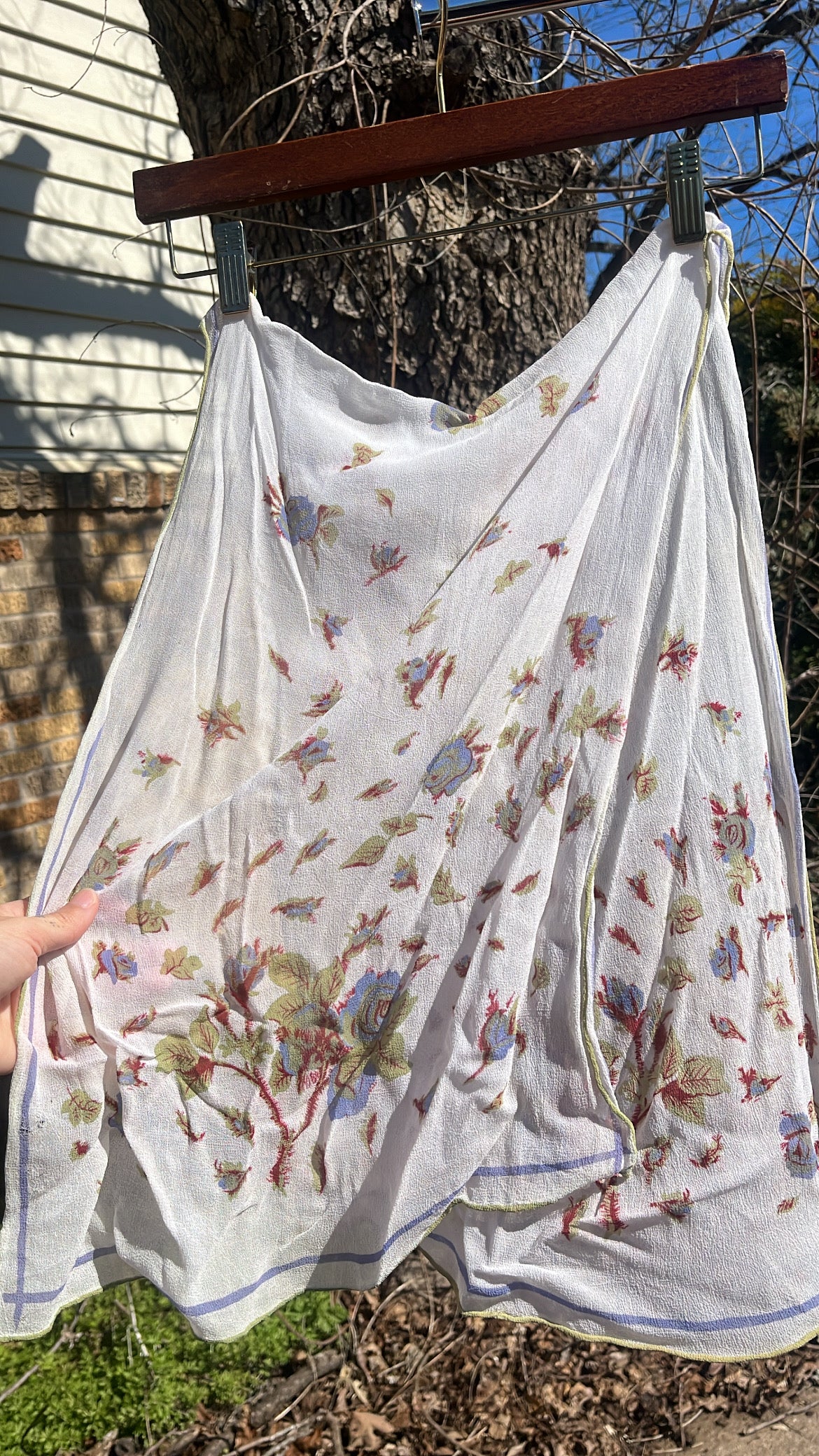 70s blue rose scarf for rachel