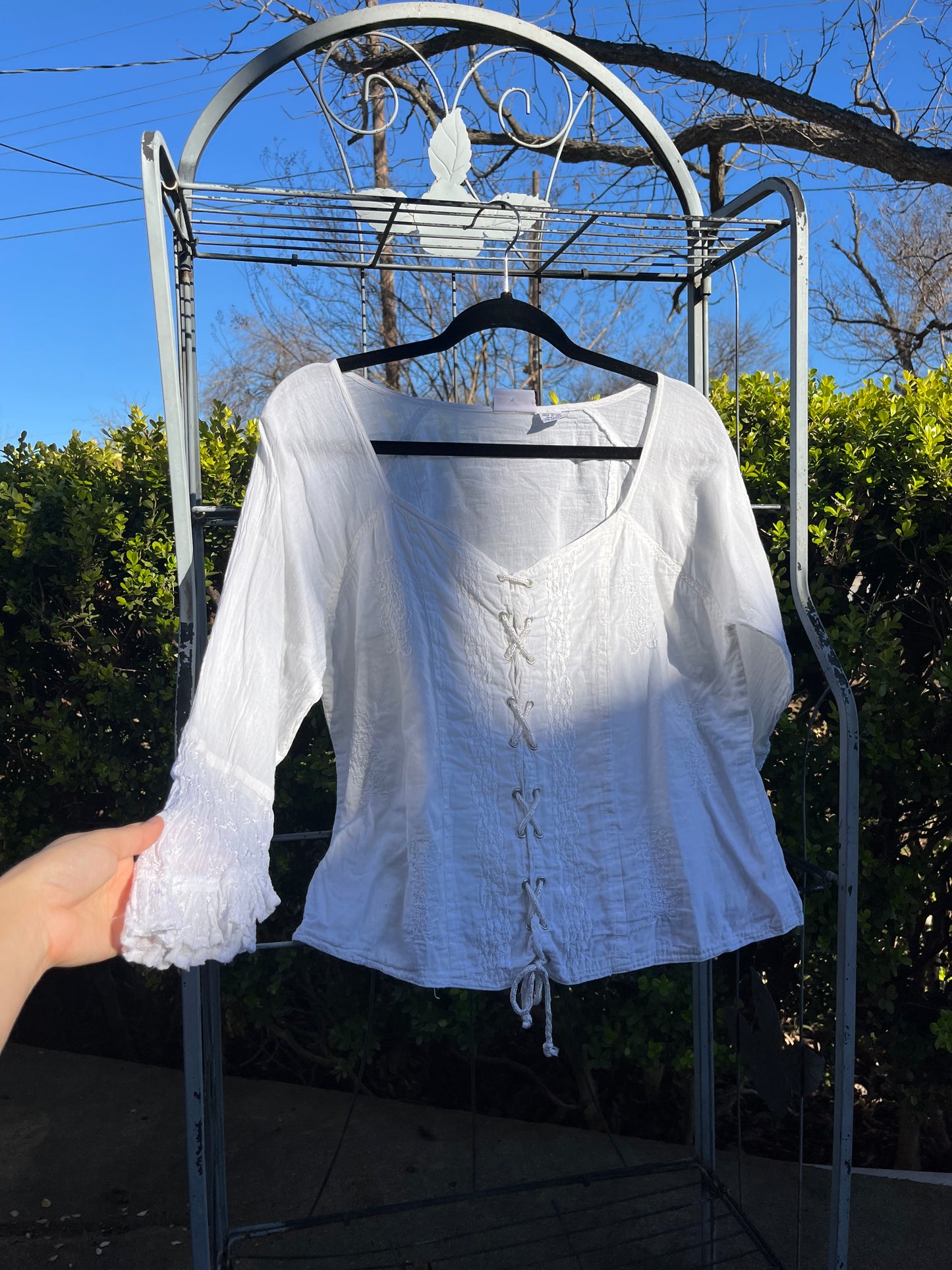 90s white cotton blouse for hannah