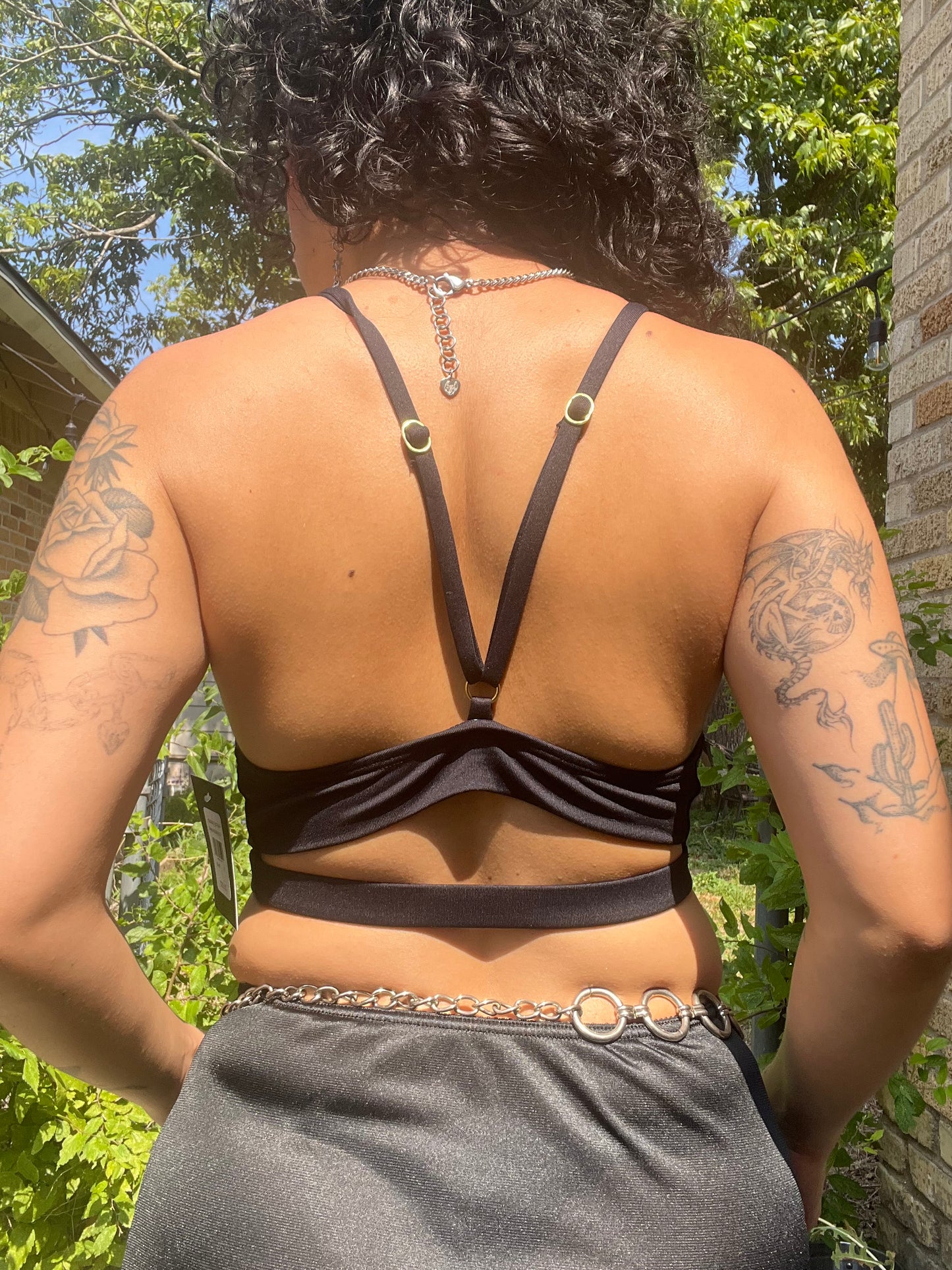 modern frederick’s black bra + aerie red lace bra for darrian