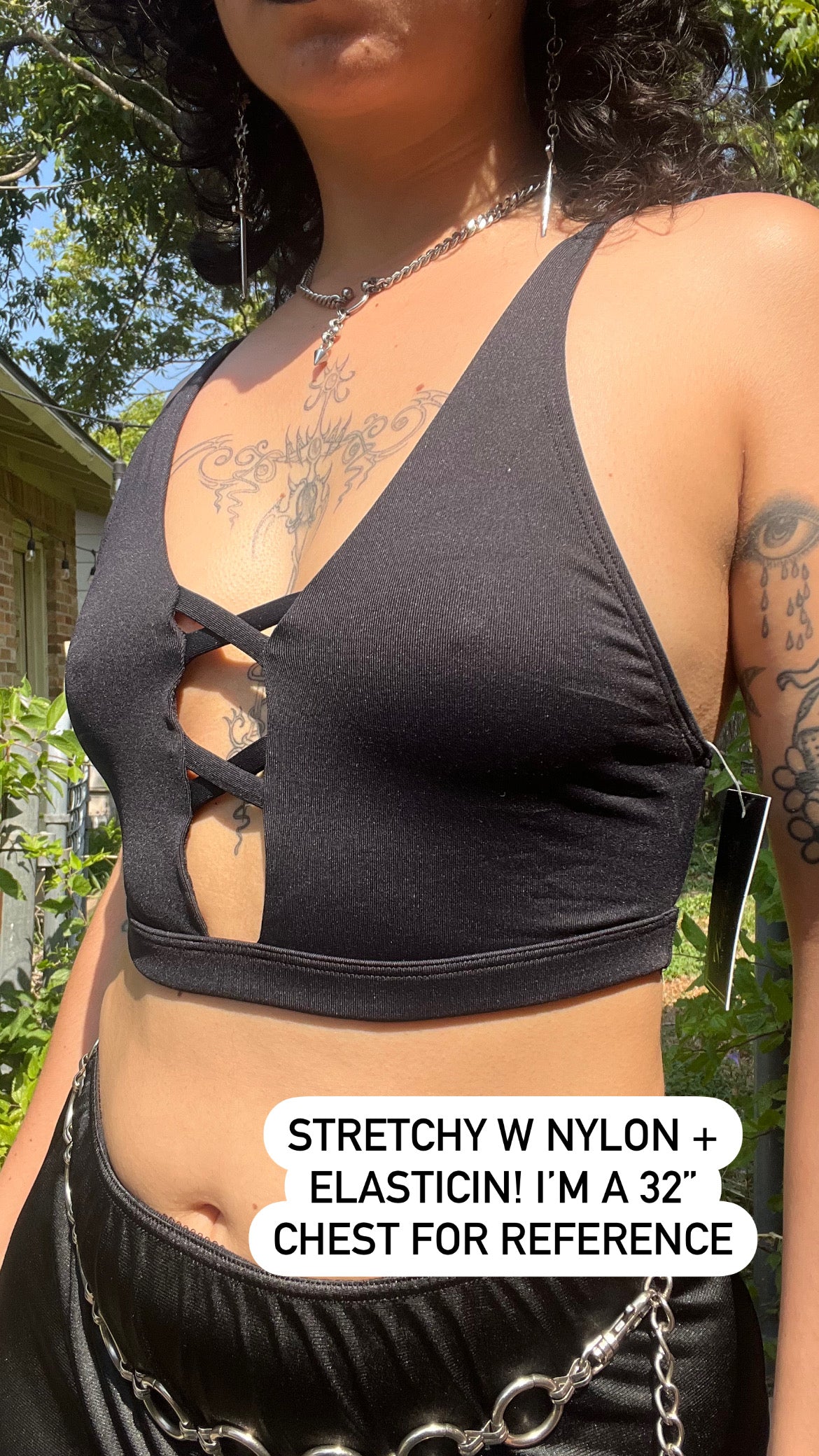 modern frederick’s black bra + aerie red lace bra for darrian
