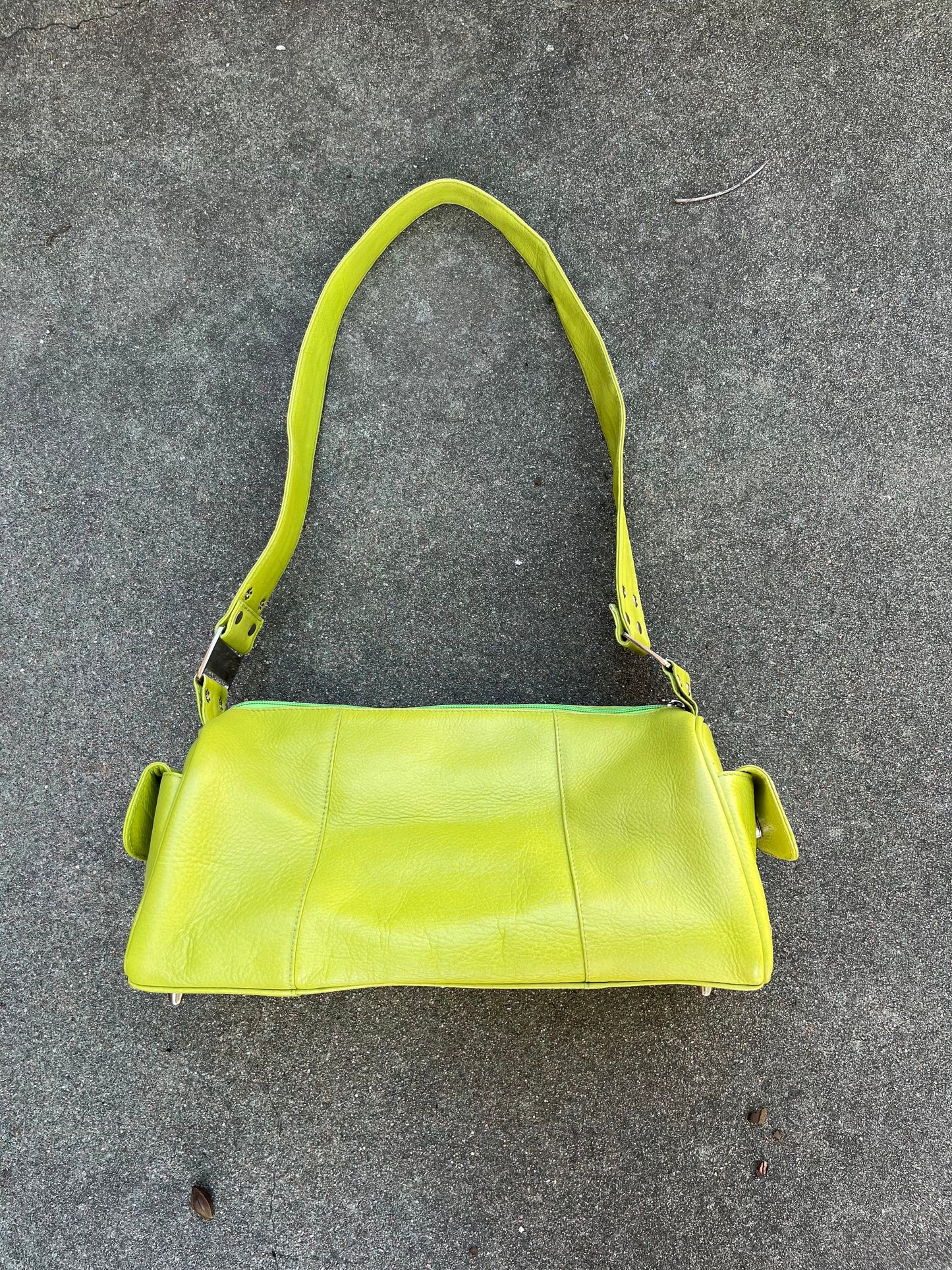 y2k brat green leather bag for kyndall