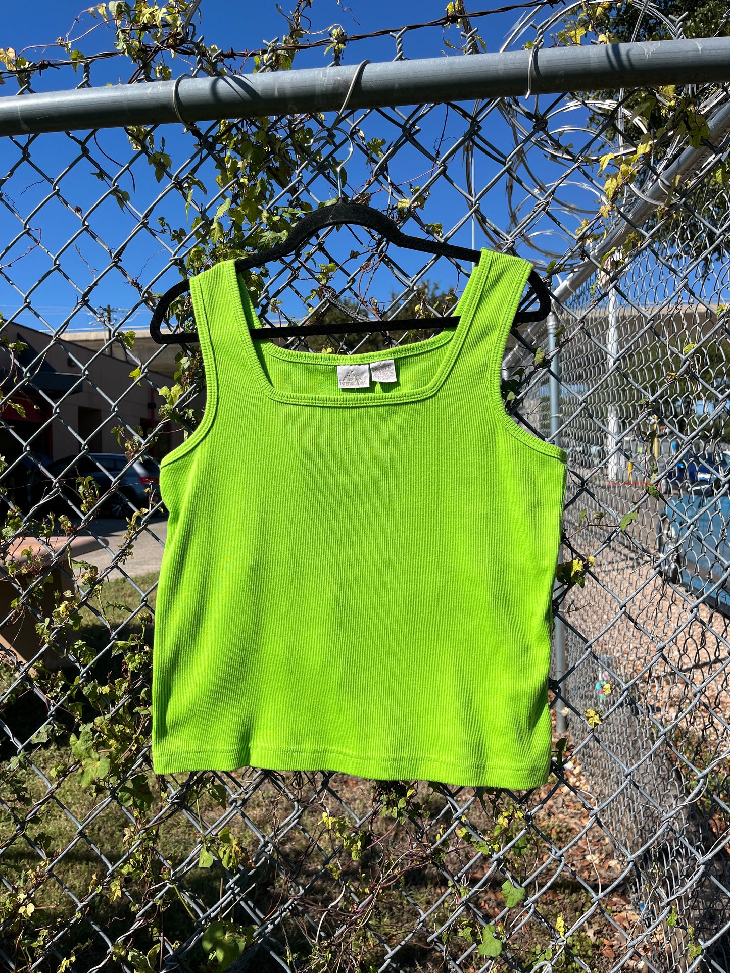 90s/y2k brat green tank for claire
