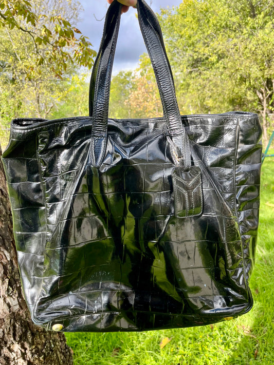 Authentic Yves Saint Laurent Raspail Croc Tote