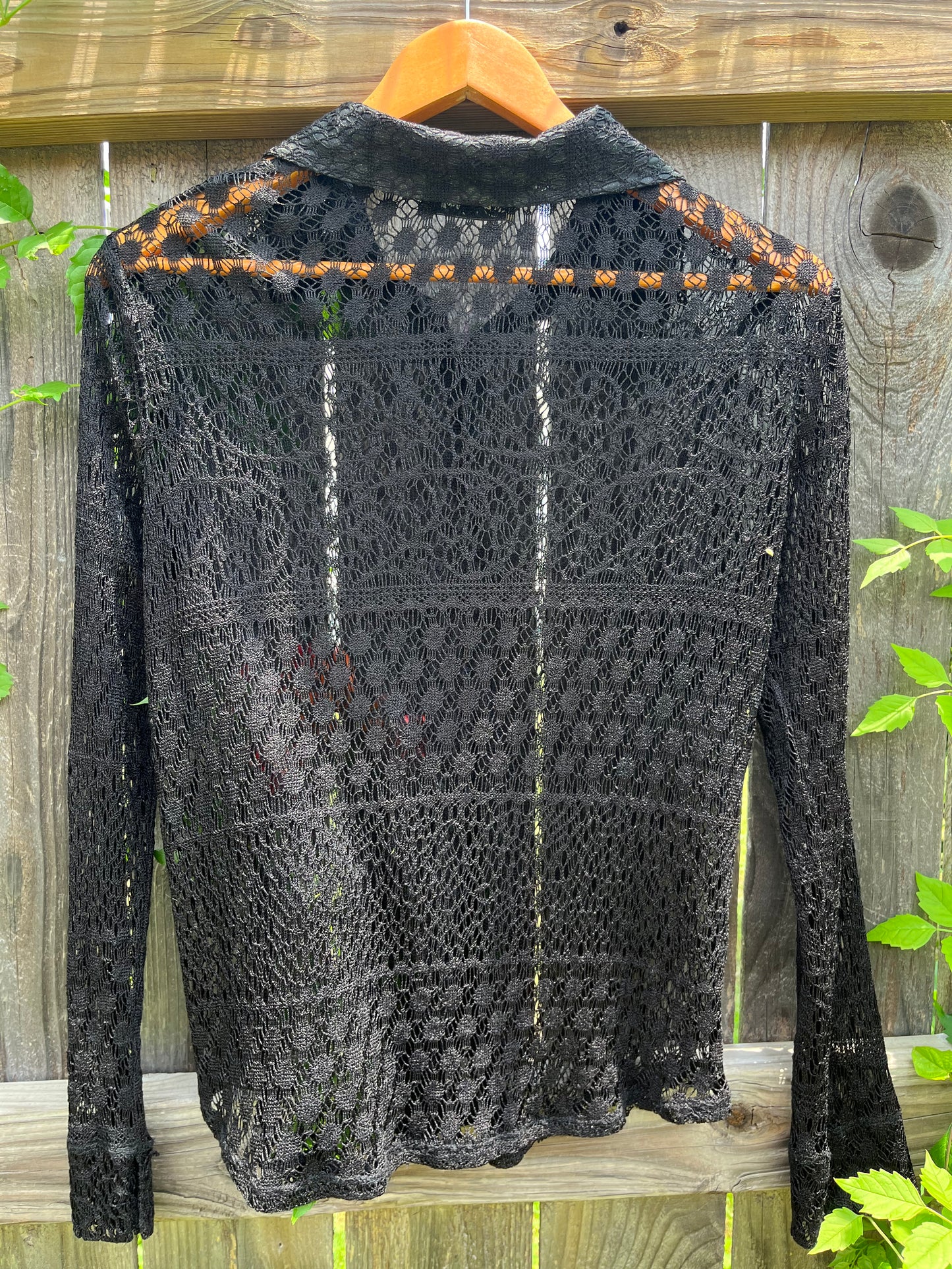 90s/y2k crochet button up for maddy