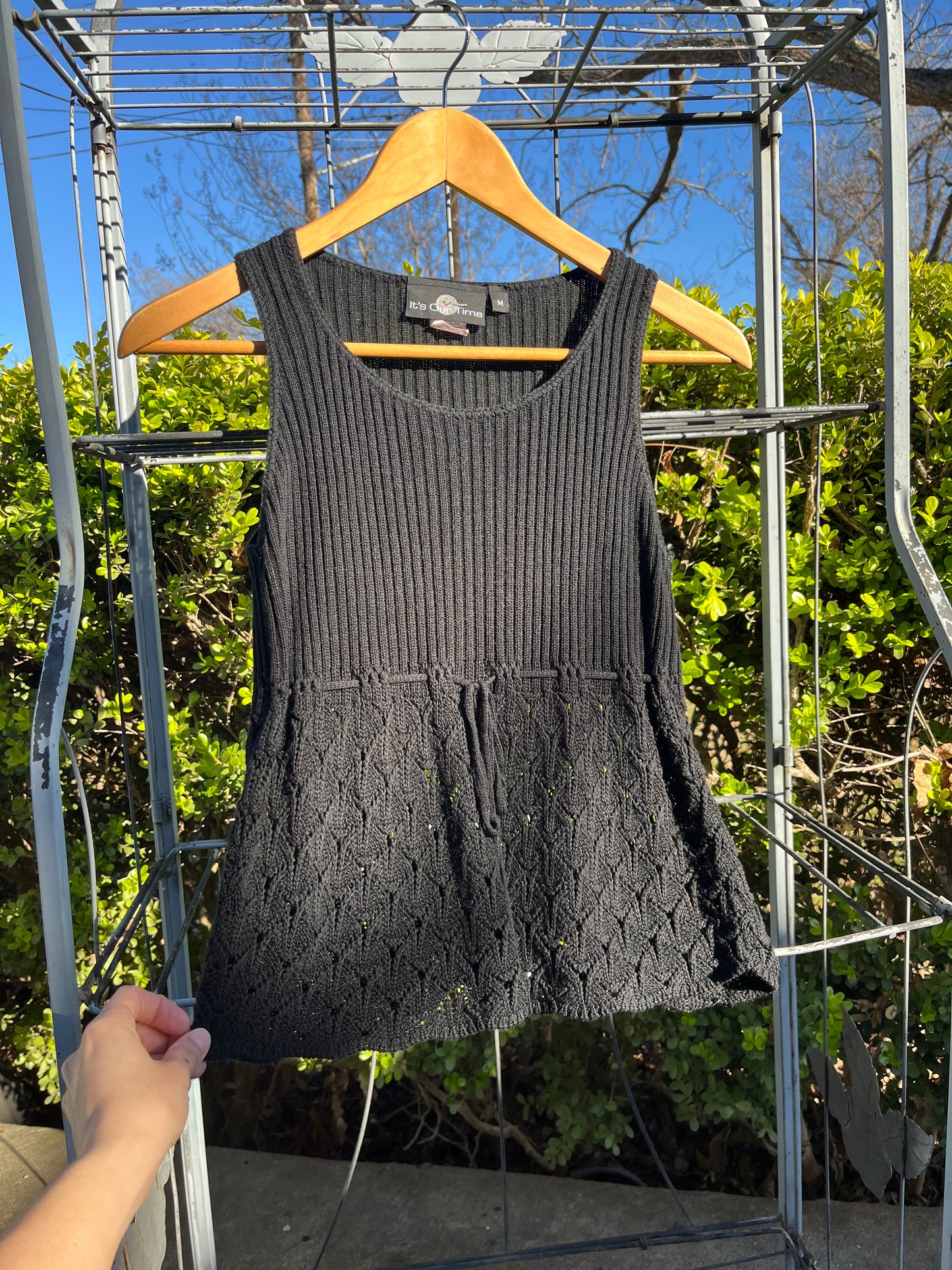 90s cutie knit black tank for skyler