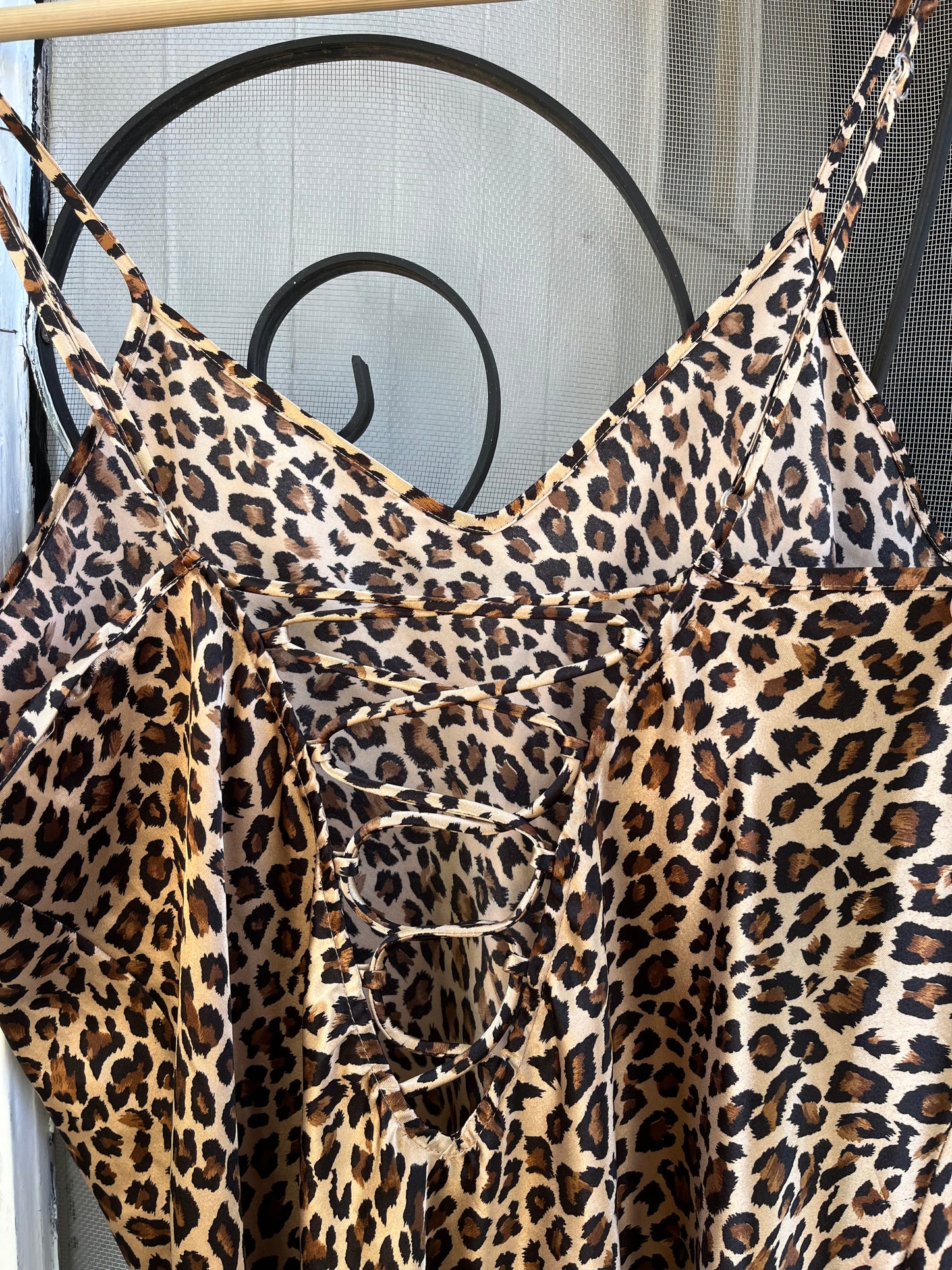 90s lace back leopard slip for saintcurvy