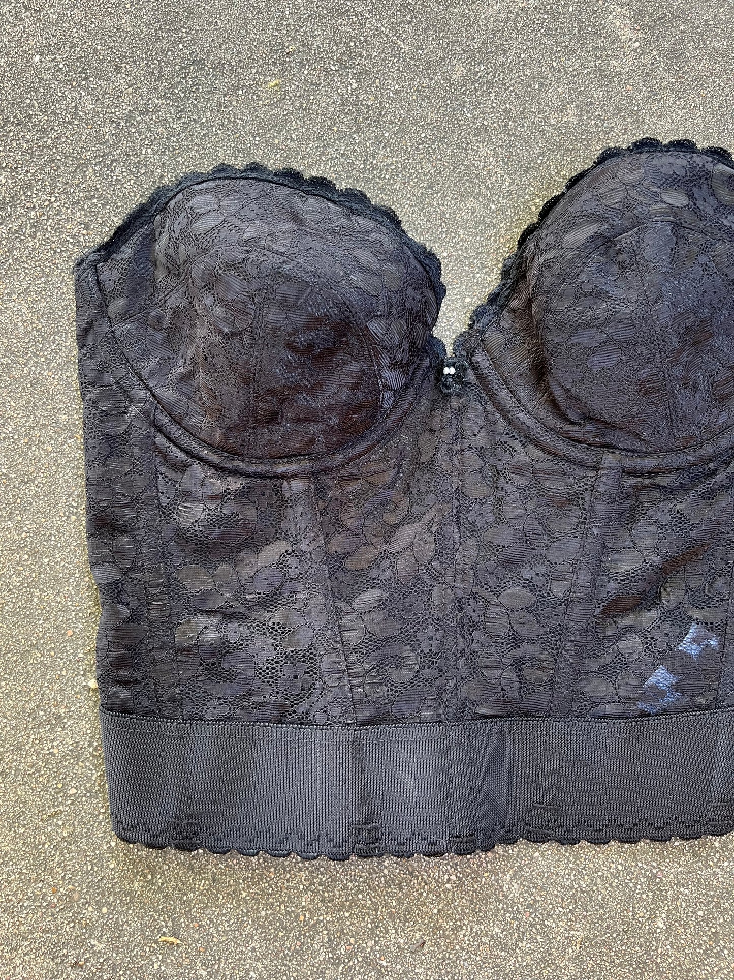 70s/80s black bustier + 90s beer wench tee for rose