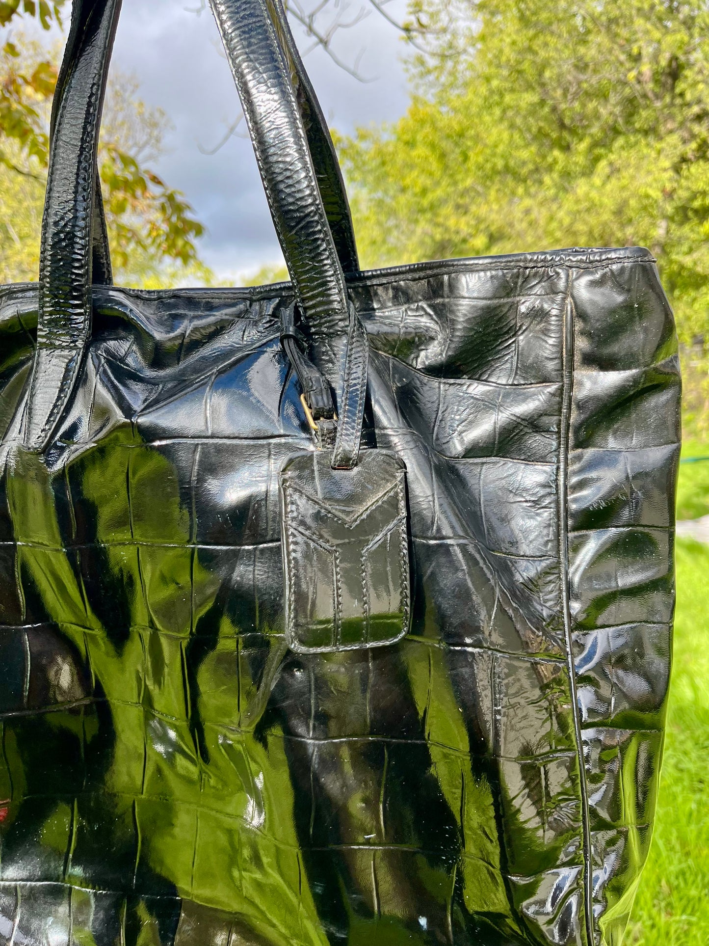 Authentic Yves Saint Laurent Raspail Croc Tote