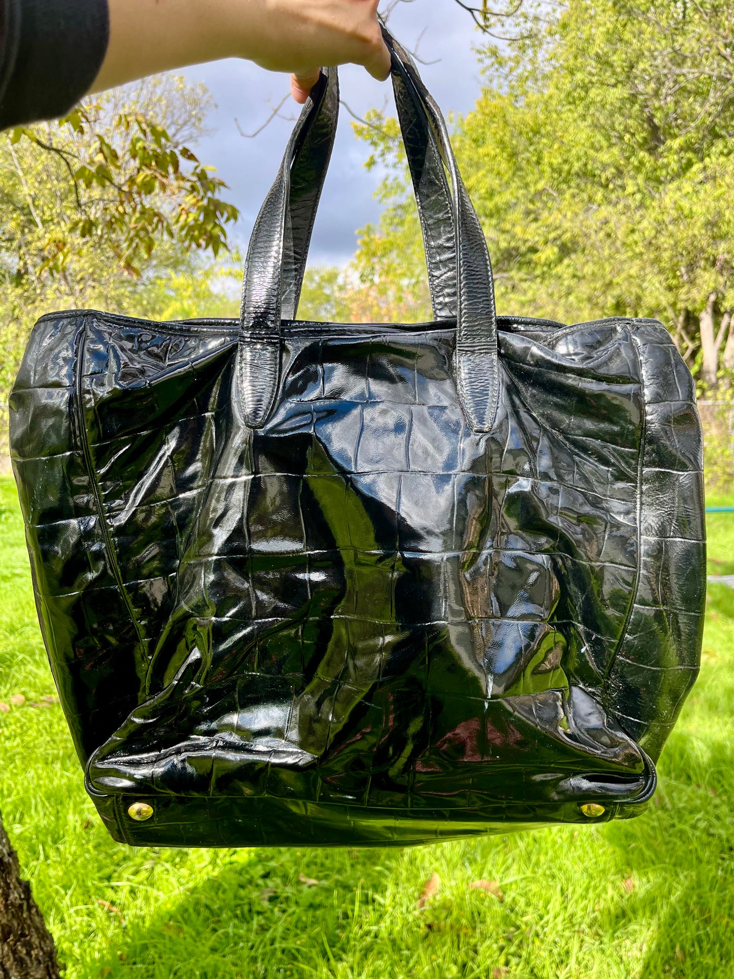 Authentic Yves Saint Laurent Raspail Croc Tote