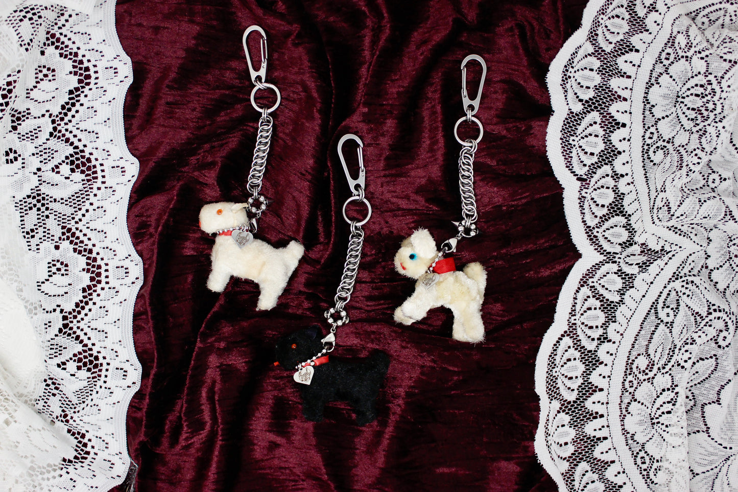 I Wanna Be Your Dog Vintage Puppy Keychains