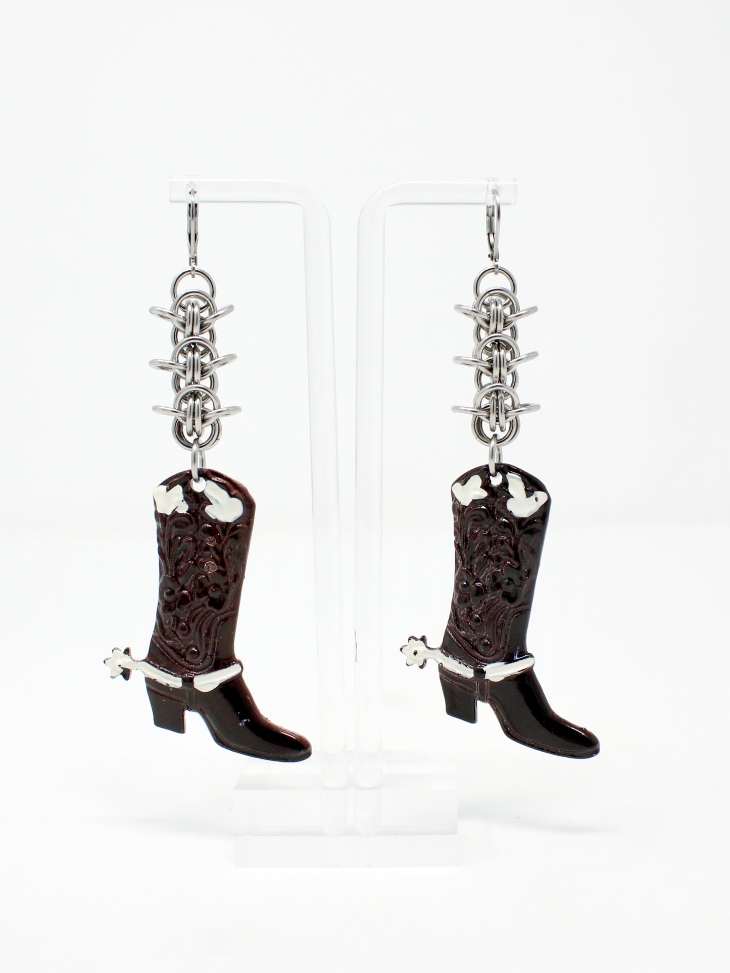 Boot & Chain Earrings