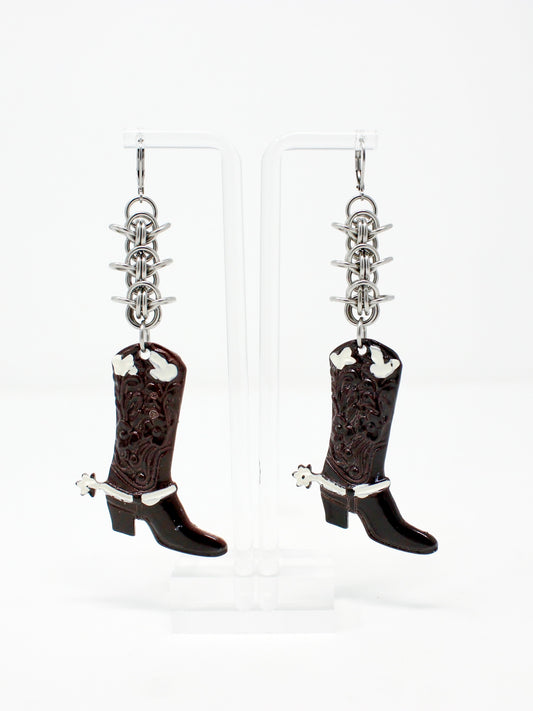 Boot & Chain Earrings