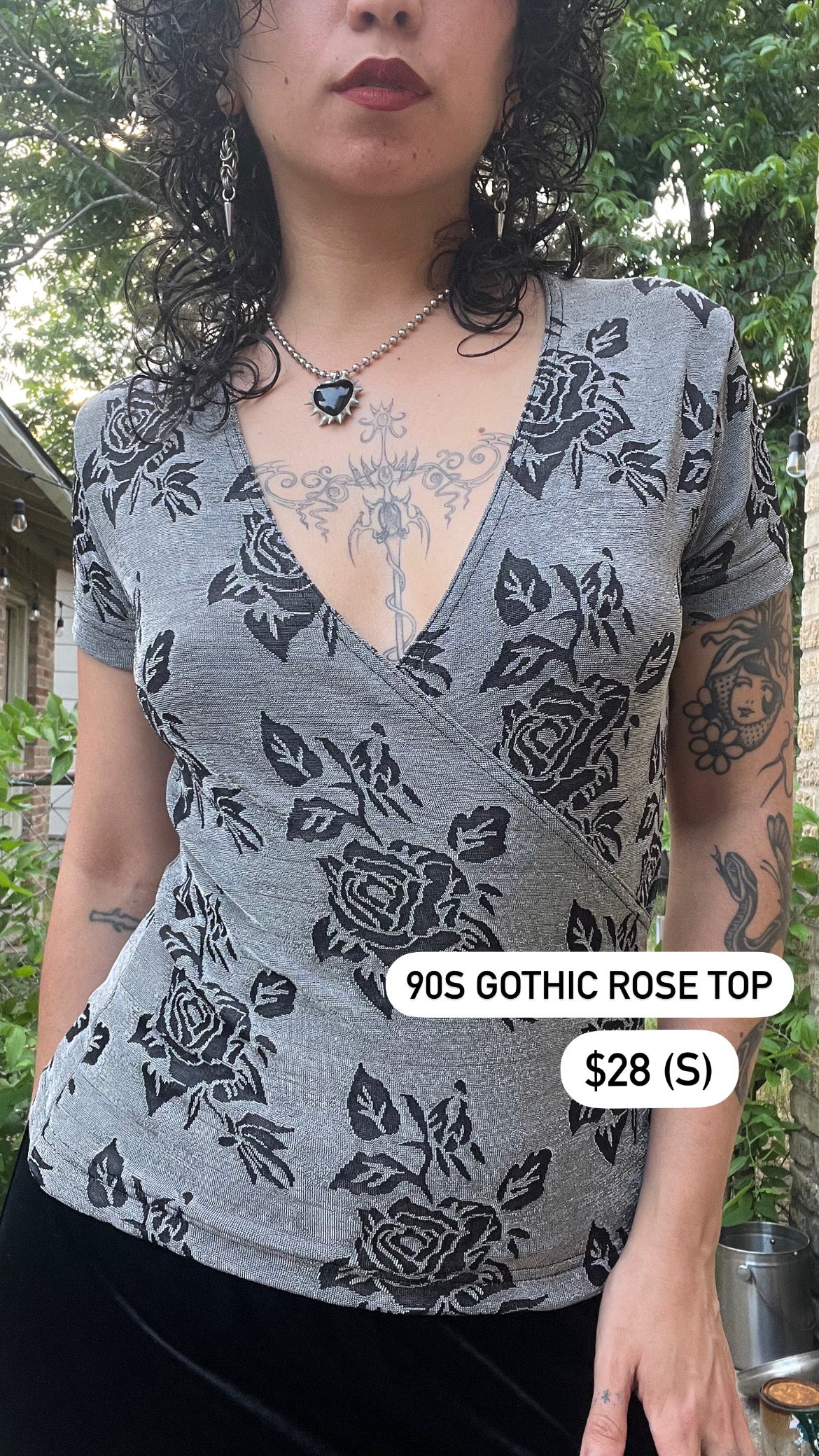 90s midnight blue glitter maxi + rose top for lisha