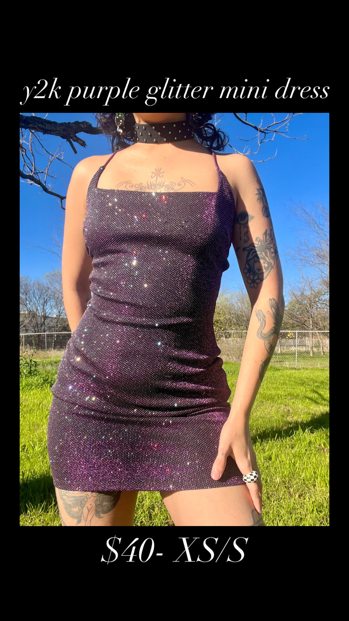 y2k glitter mini for rose