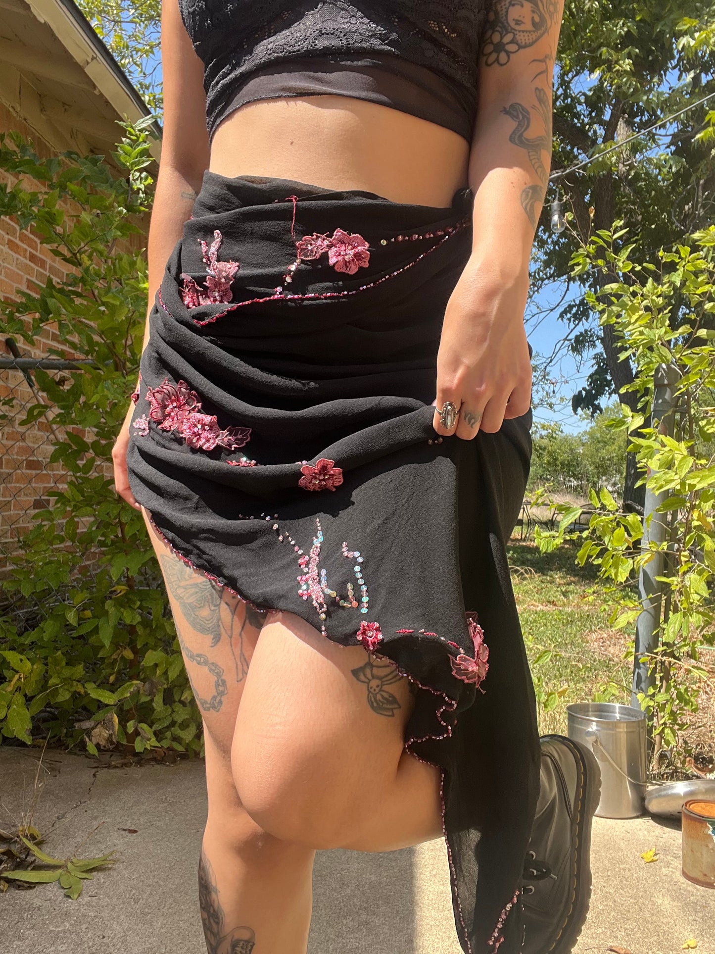 90s silk checkered button up + y2k silk shawl for ashley