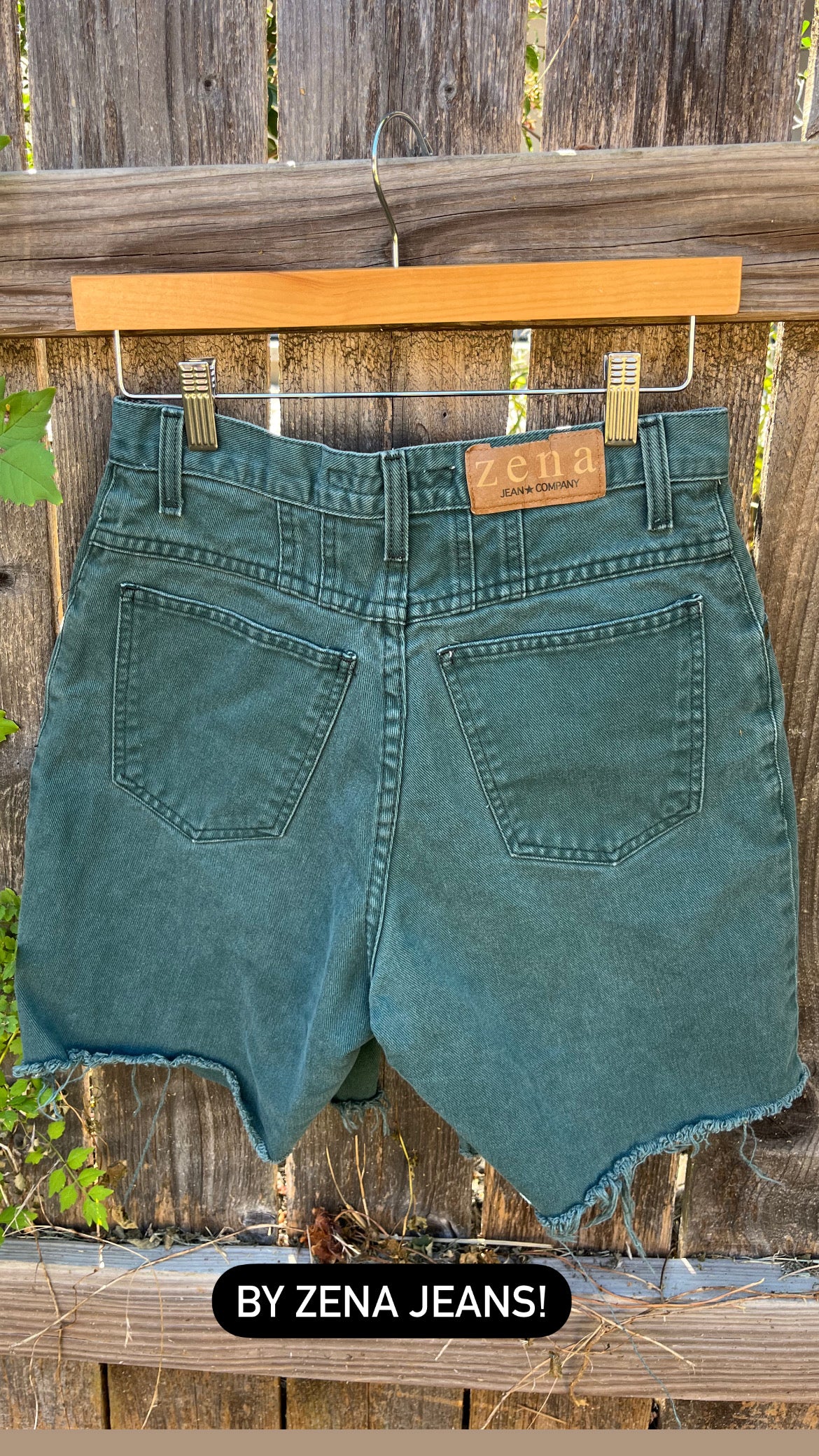 90s forest green zena shorts for rose