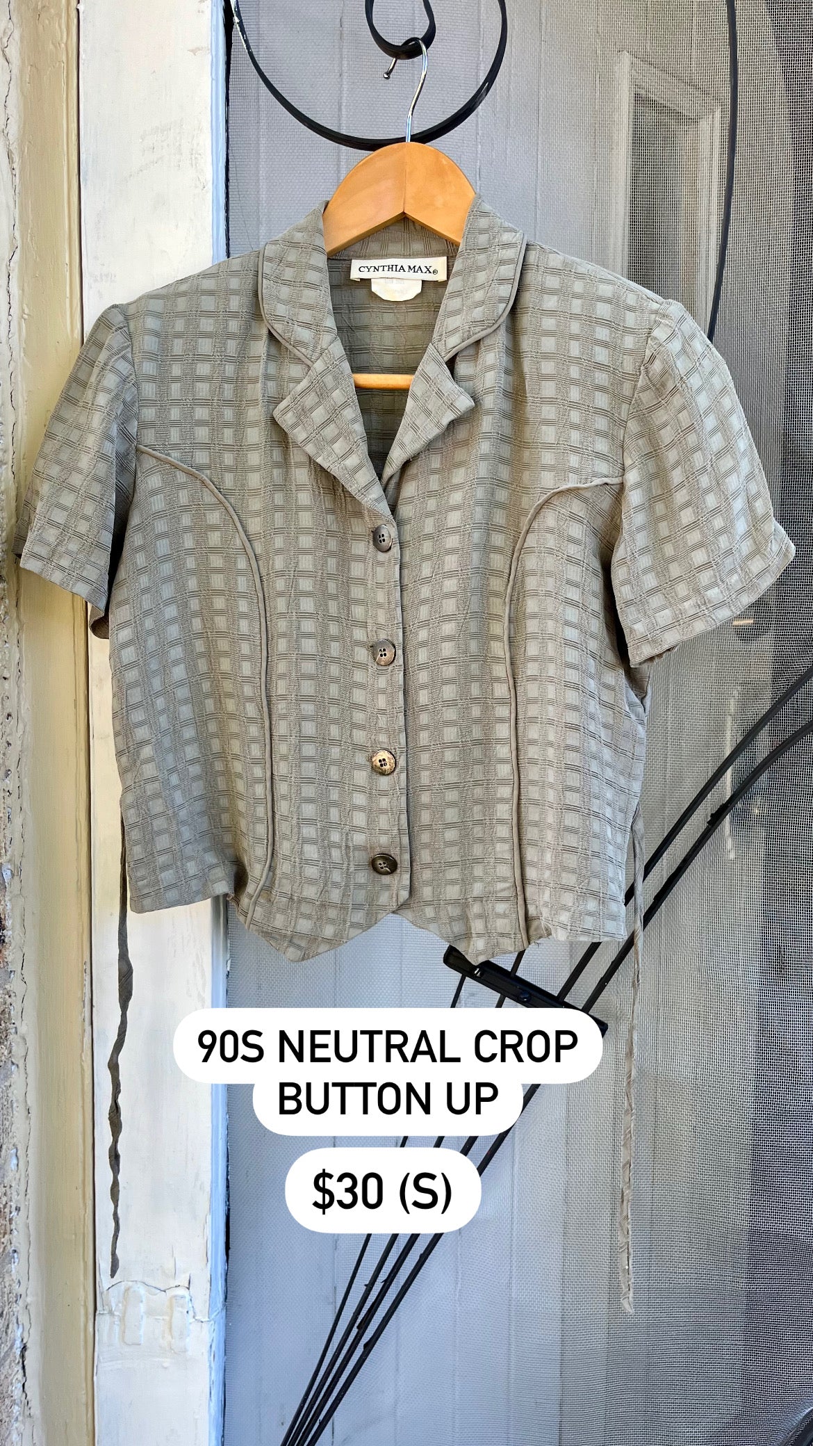 90s neutral crop top for katherine