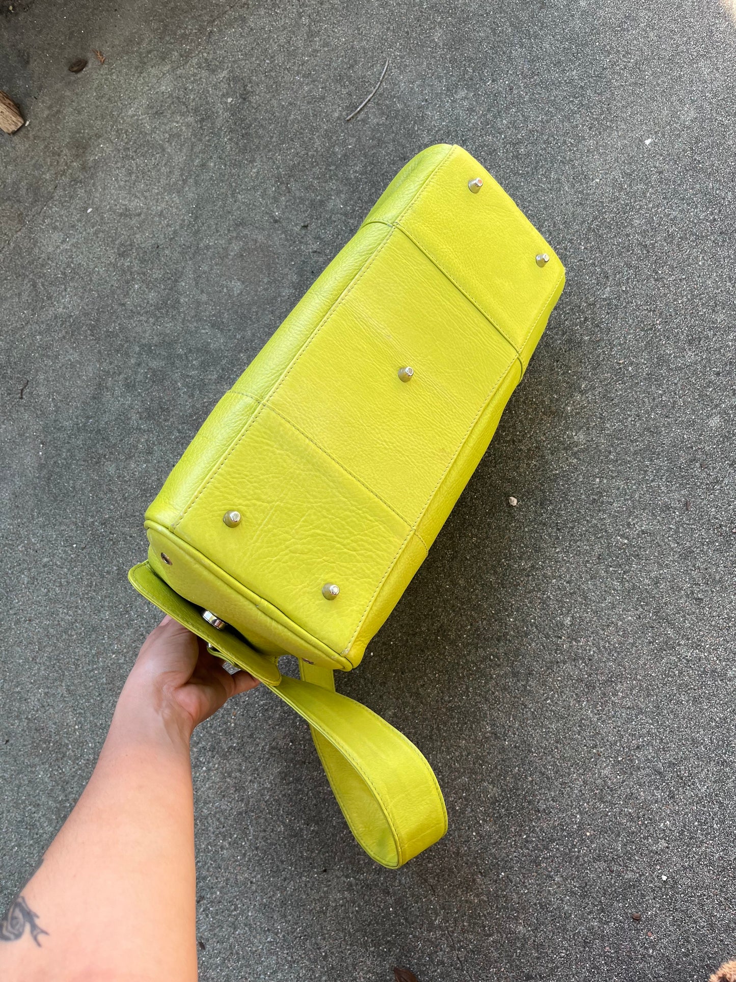 y2k brat green leather bag for kyndall