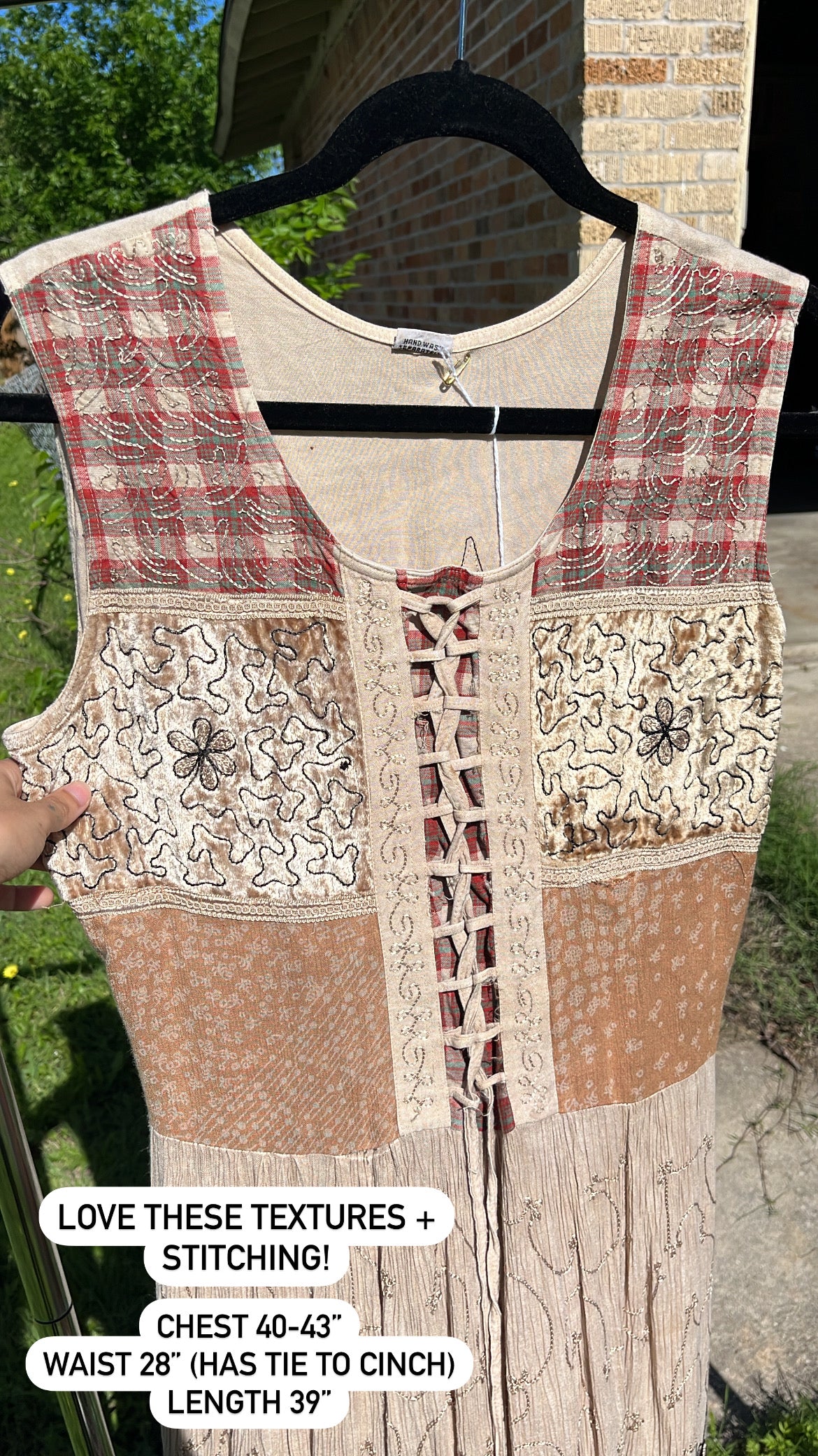 90s patchwork corset dress for diane