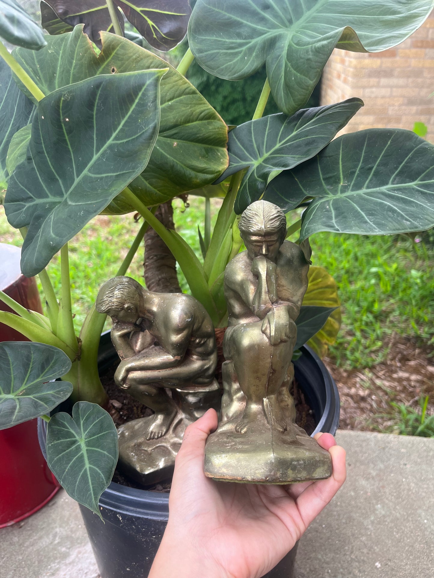 MCM Brass Thinker Statues for Corey