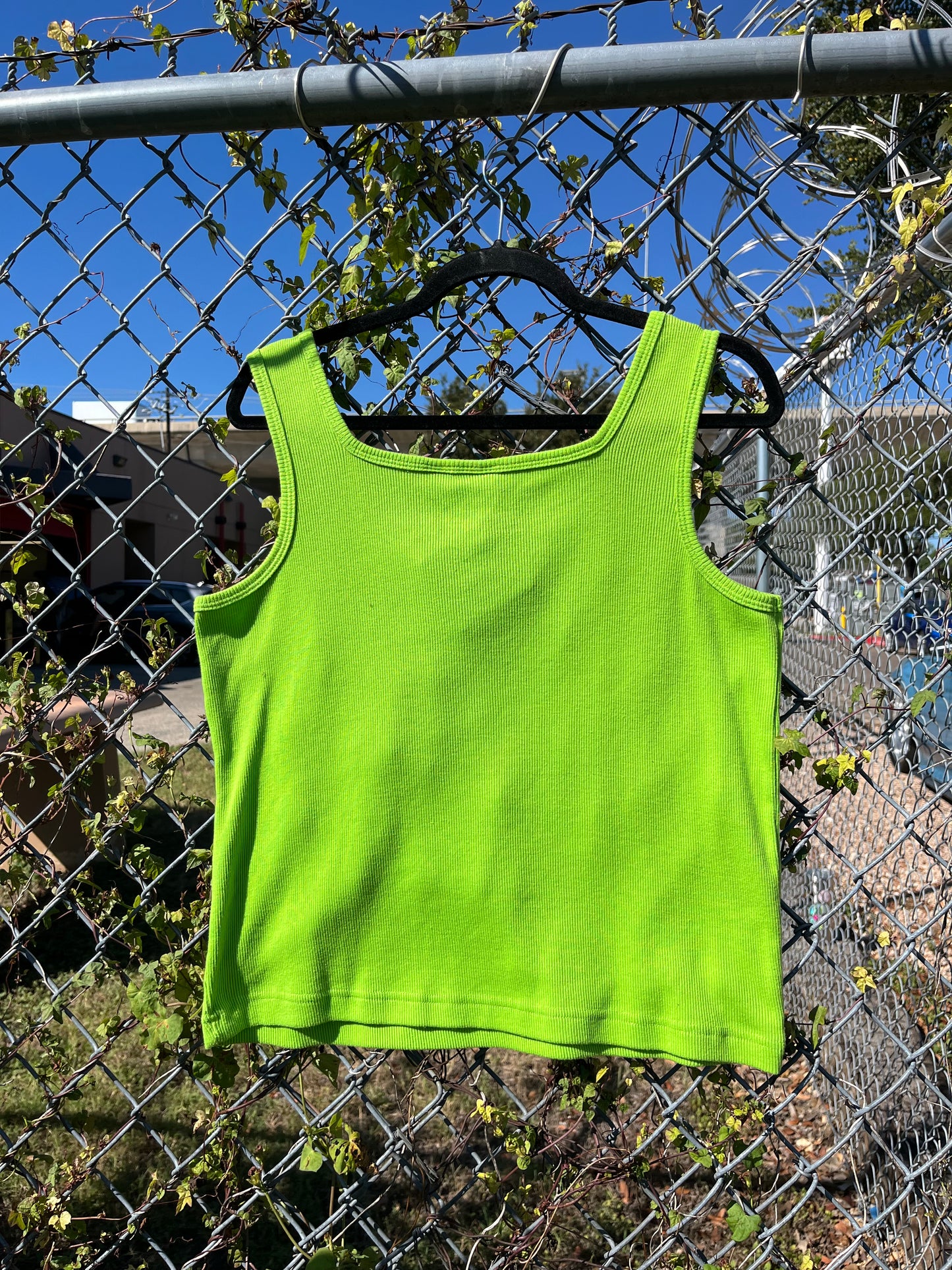 90s/y2k brat green tank for claire
