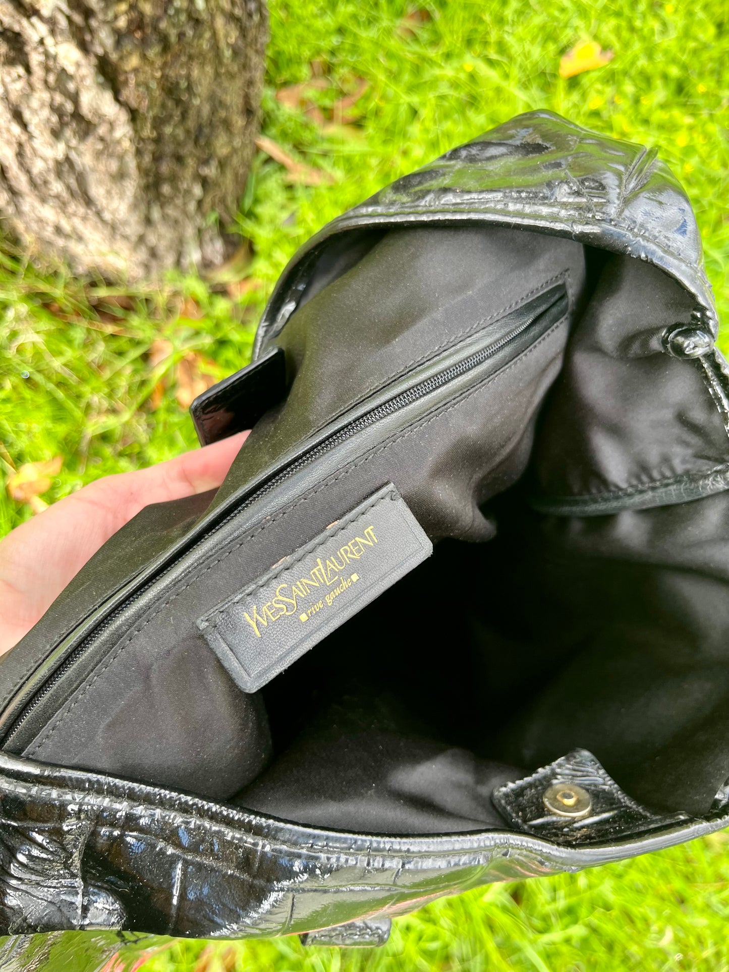 Authentic Yves Saint Laurent Raspail Croc Tote