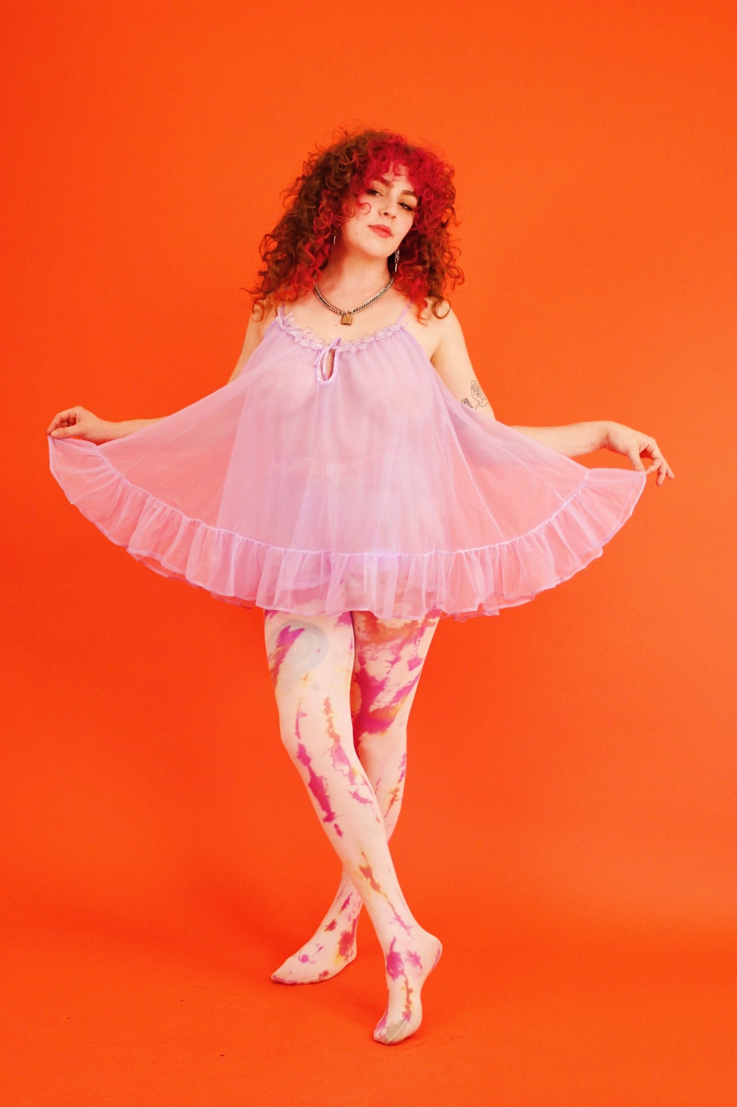 1970s Pale Lavender Nightie